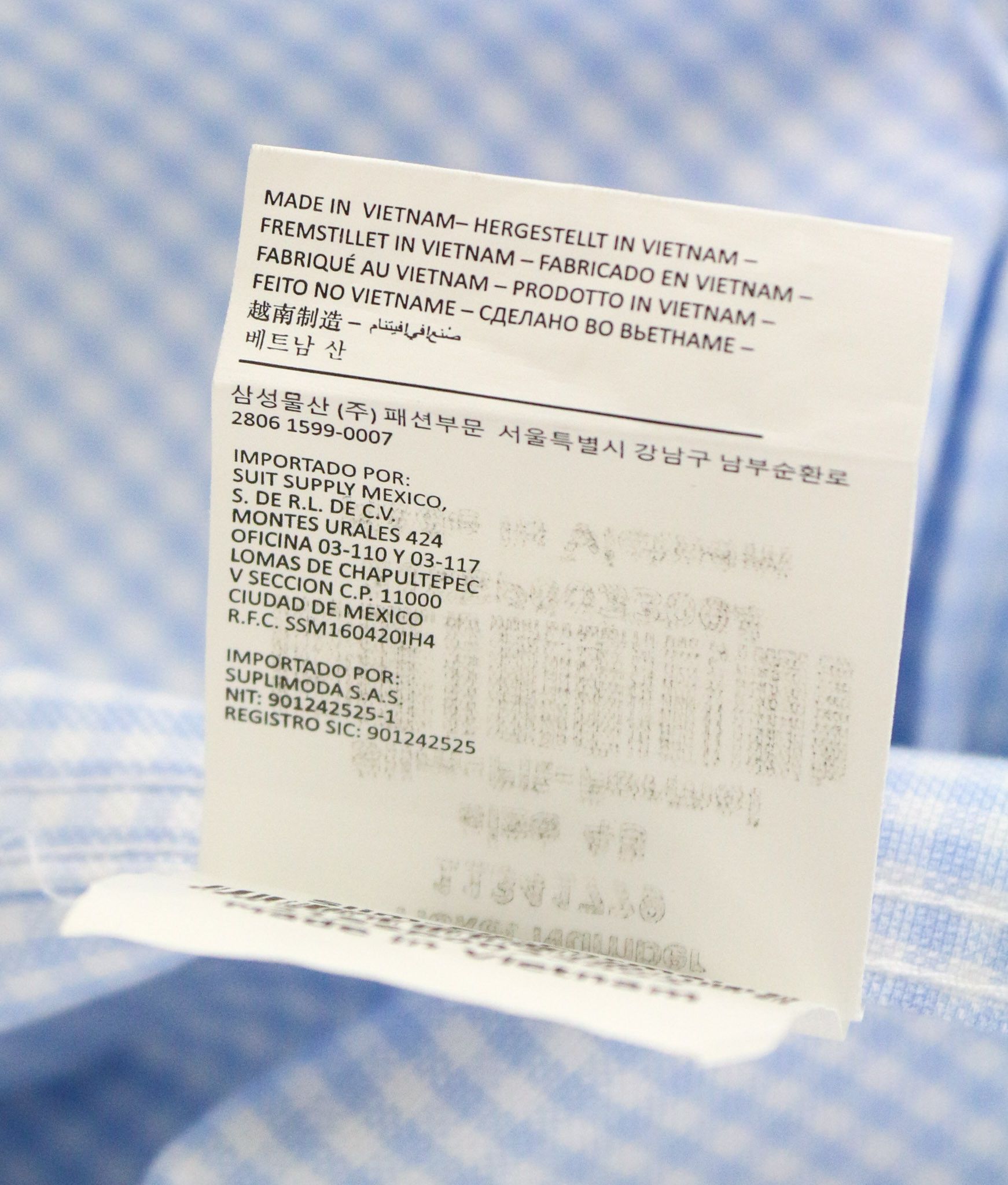 Suitsupply 45 Slim Blue Cotton Checked Button-Up 72844 Size 44R - 6 Thumbnail