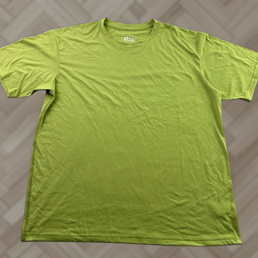 Vintage Stio T-Shirt Short Sleeve Recycled Polyester Organic Cotton Green Men's Large Size US L / EU 52-54 / 3 - 1 Thumbnail
