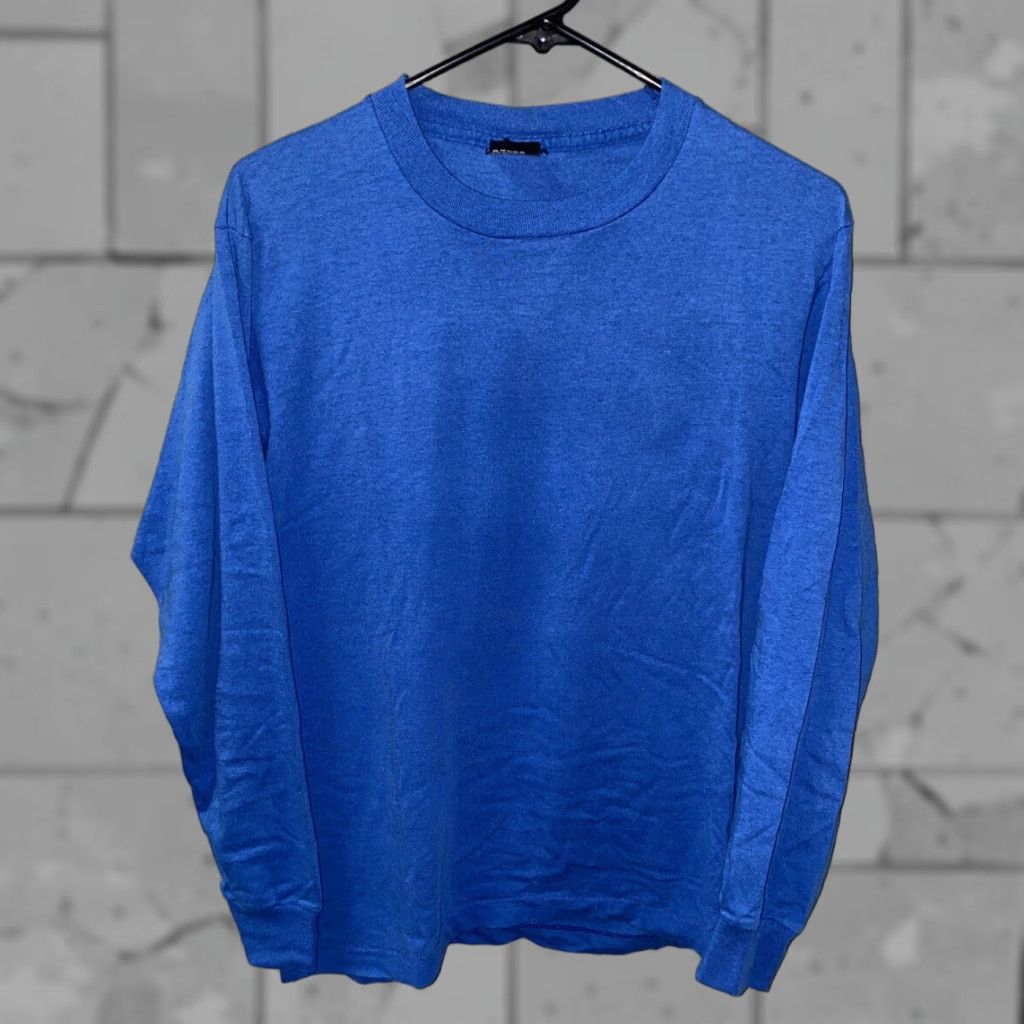Vintage Screen Stars Best Mens Blue Long Sleeve T-Shirt Size L Regular 20 In Armpit San Diego Size US L / EU 52-54 / 3 - 1 Thumbnail