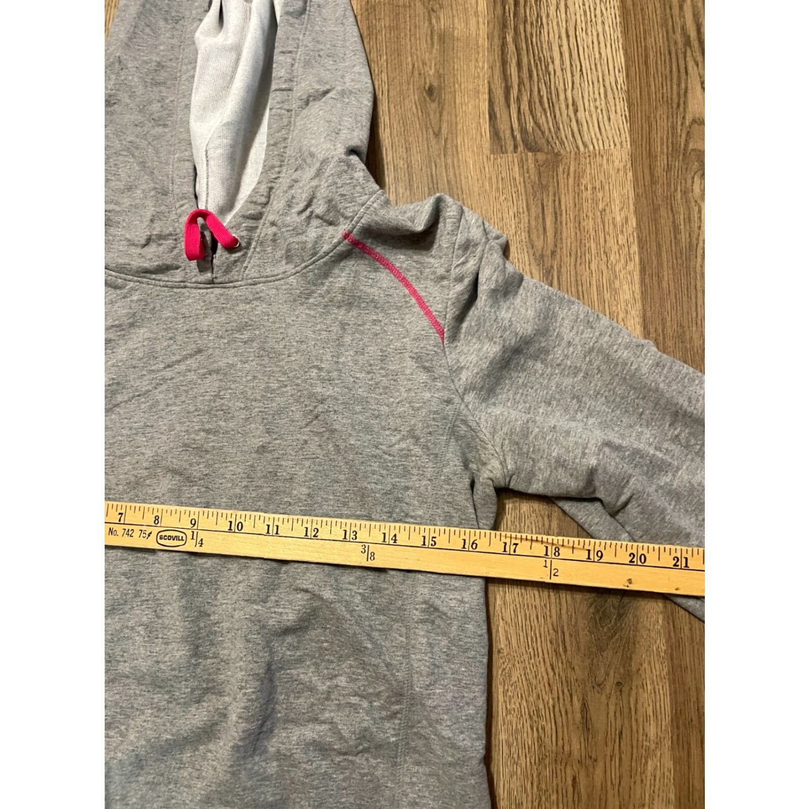 Vintage Energy Zone Hoodie Women's Medium Pullover Long Sleeve Gray Pink Casual Modern Size M / US 6-8 / IT 42-44 - 5 Thumbnail