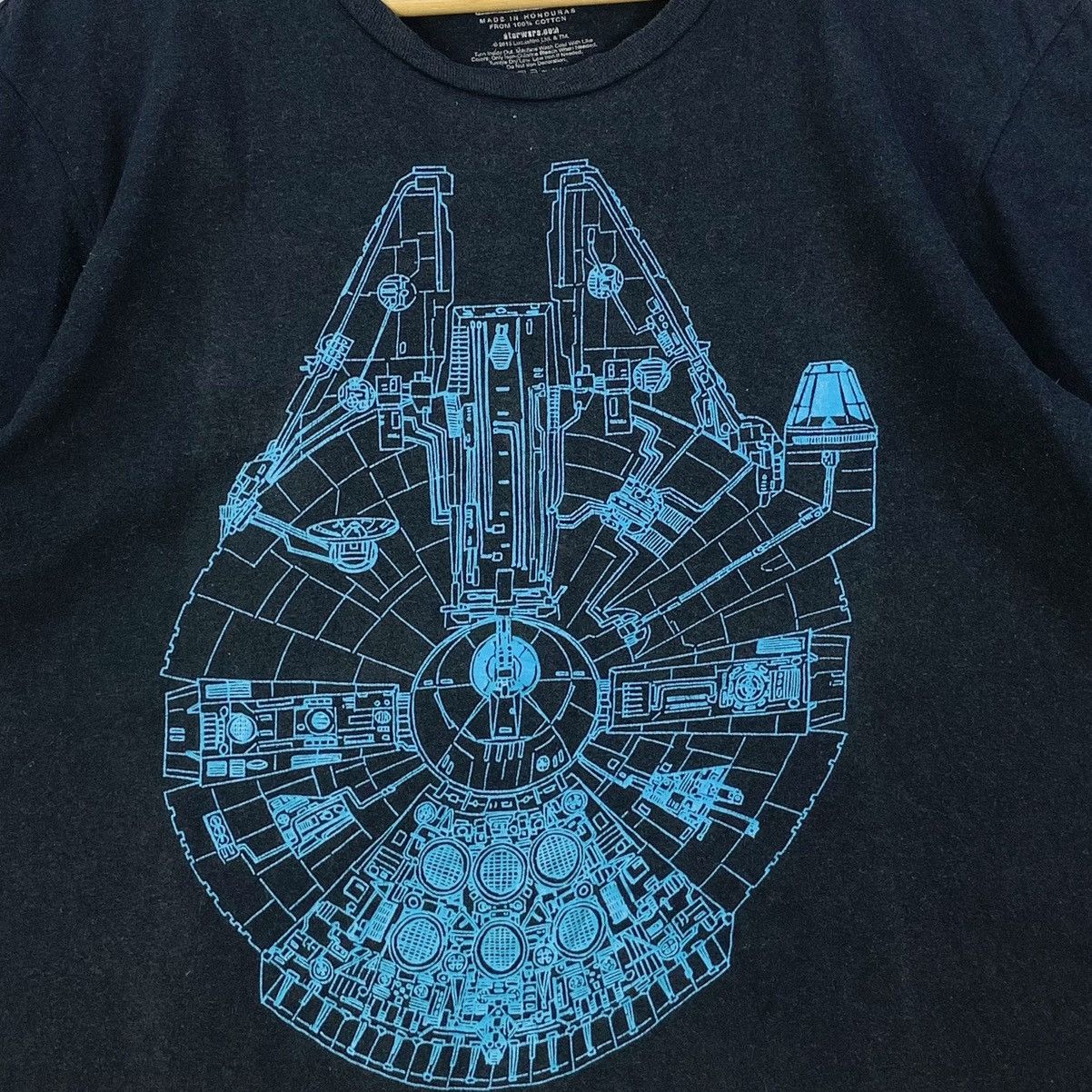 Star Wars Y2K Star Wars Millenium Falcon Blueprint Tshirt Size US L / EU 52-54 / 3 - 6 Thumbnail