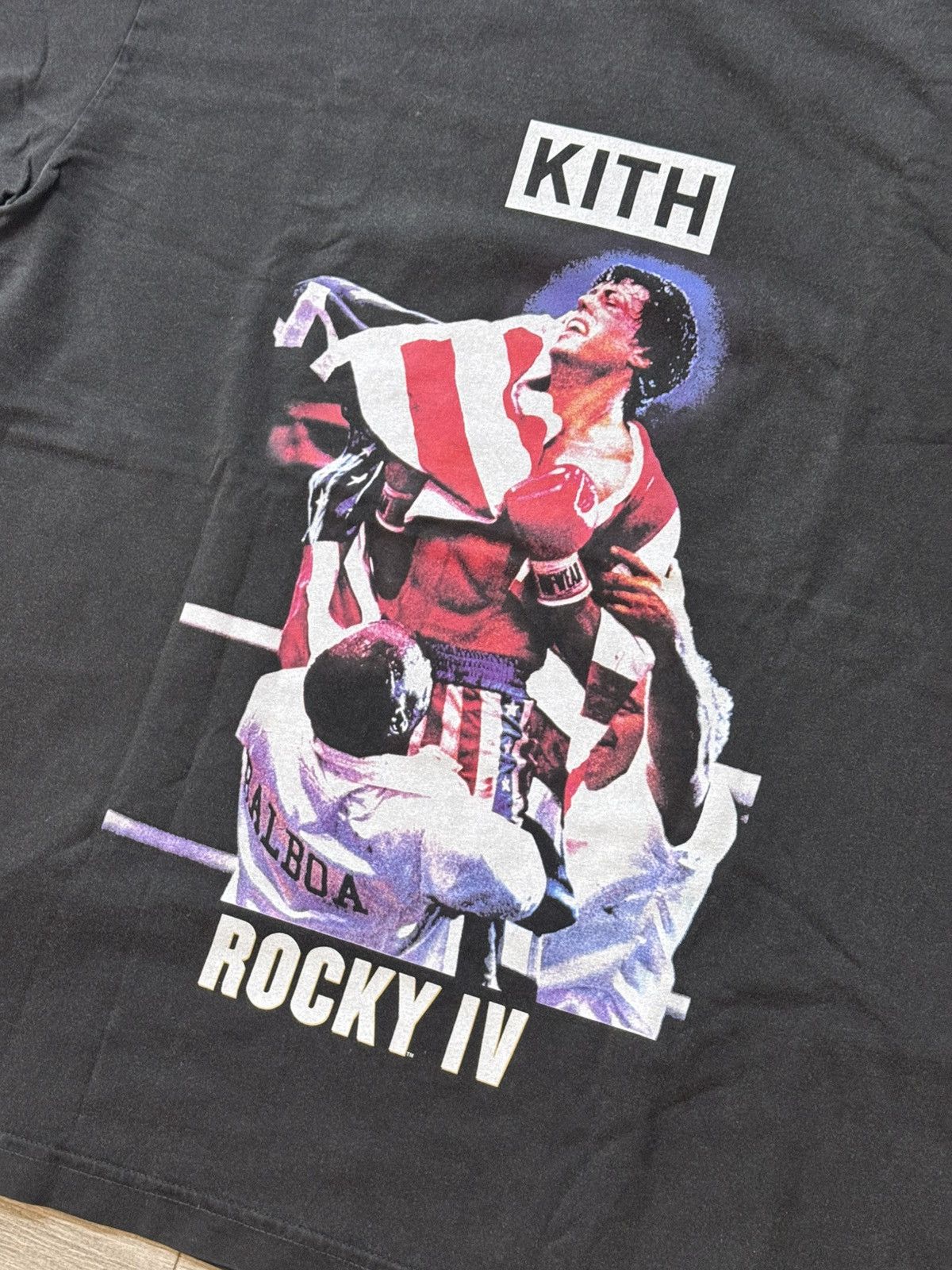 Kith Men's KITH For Rocky IV Vintage Tee Black T-Shirt Size Large Size US L / EU 52-54 / 3 - 2 Thumbnail