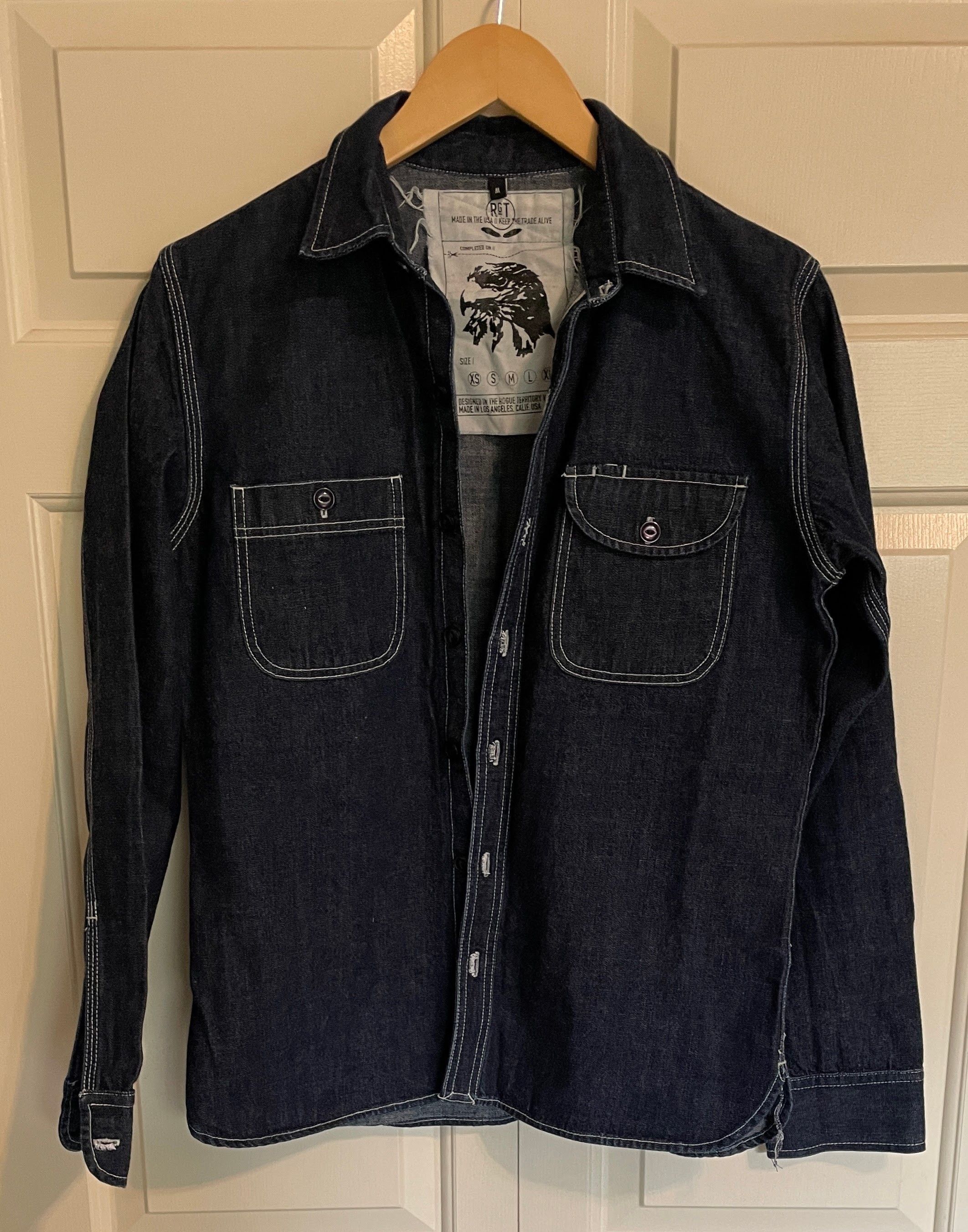 Rogue Territory Selvedge Denim Workshirt S-M Size US S / EU 44-46 / 1 - 2 Thumbnail