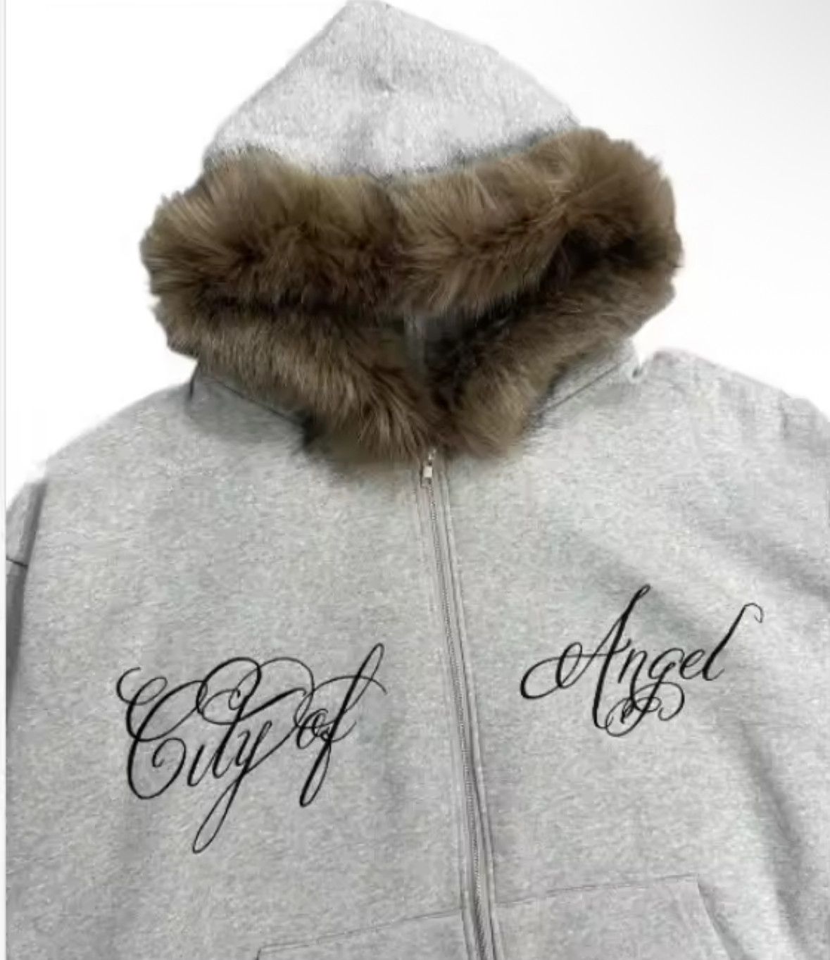 Other Fashion Punk Y2K Grunge Letter Flurry Hat Fur Hoodies Size US M / EU 48-50 / 2 - 3 Thumbnail