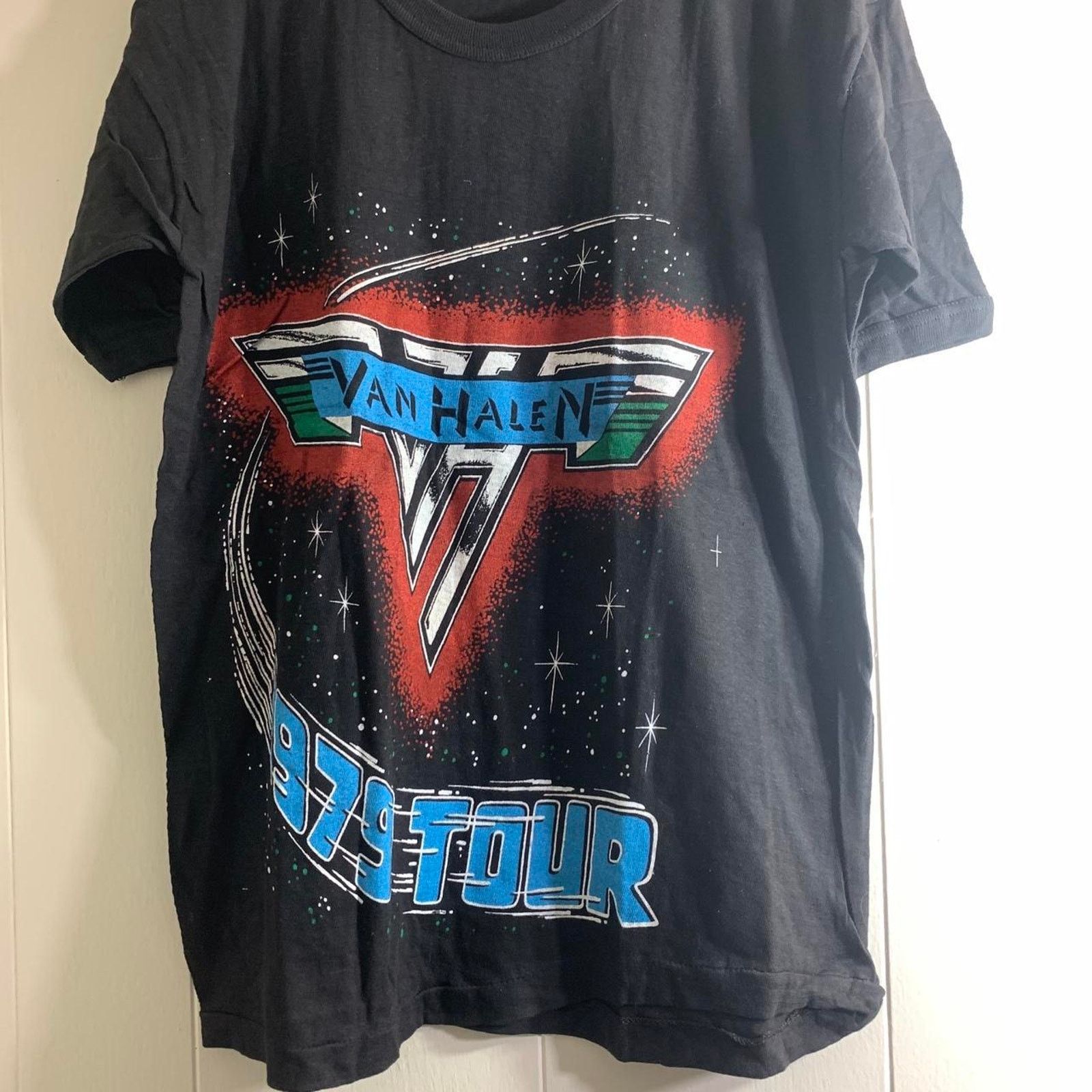 Vintage vintage 1979 VAN HALEN double sided single stitch tee shirt Size US L / EU 52-54 / 3 - 3 Thumbnail