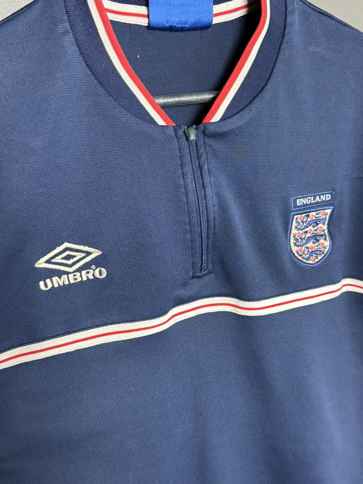 Umbro Vintage England National Team Training Football Jersey Shirt Size US L / EU 52-54 / 3 - 3 Thumbnail