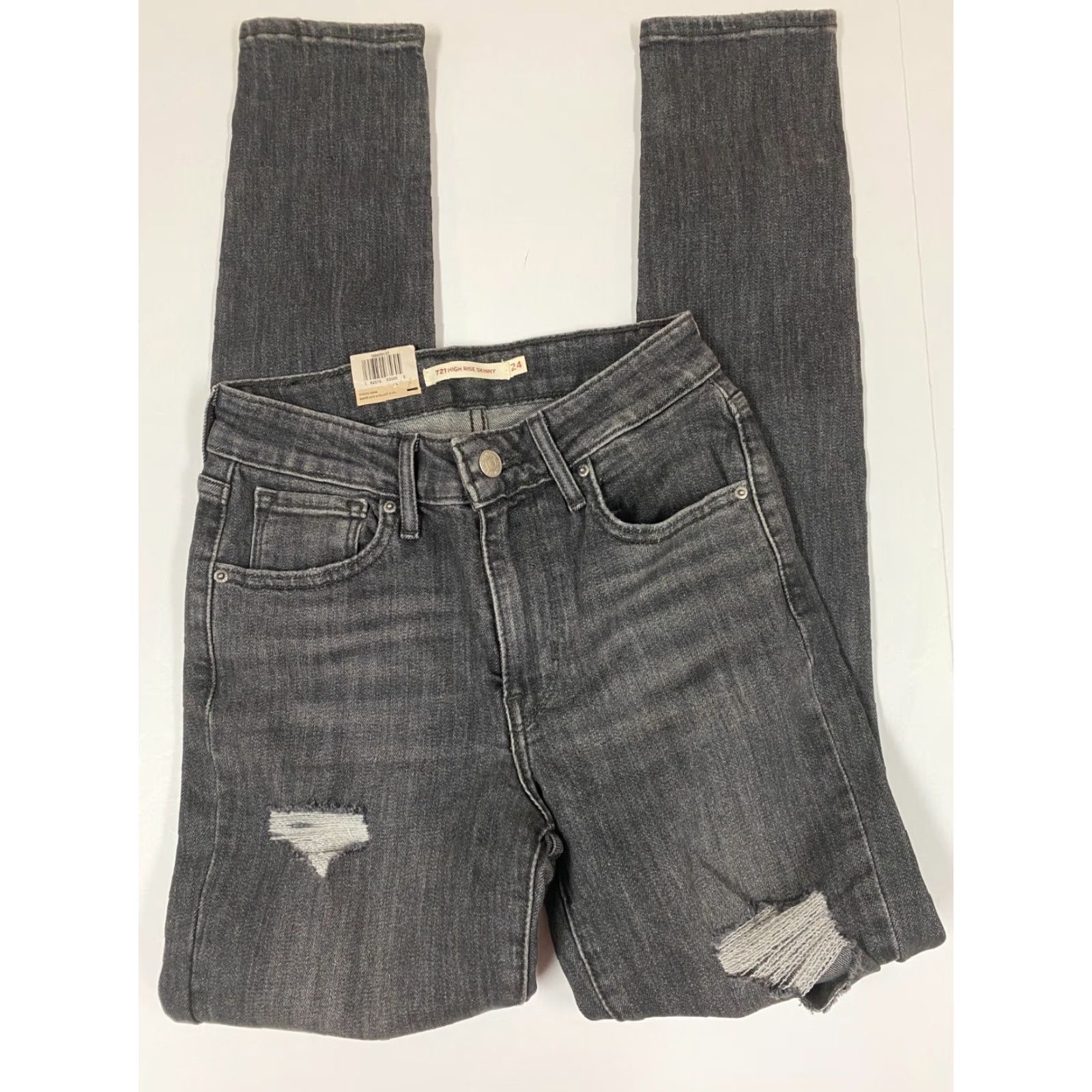 Levi's Levi's Jeans Womens Regular Skinny 00 Black High-Rise Denim Slim Stretch Zipper 30in Inseam Size 24" / US 00 / IT 34 - 3 Thumbnail