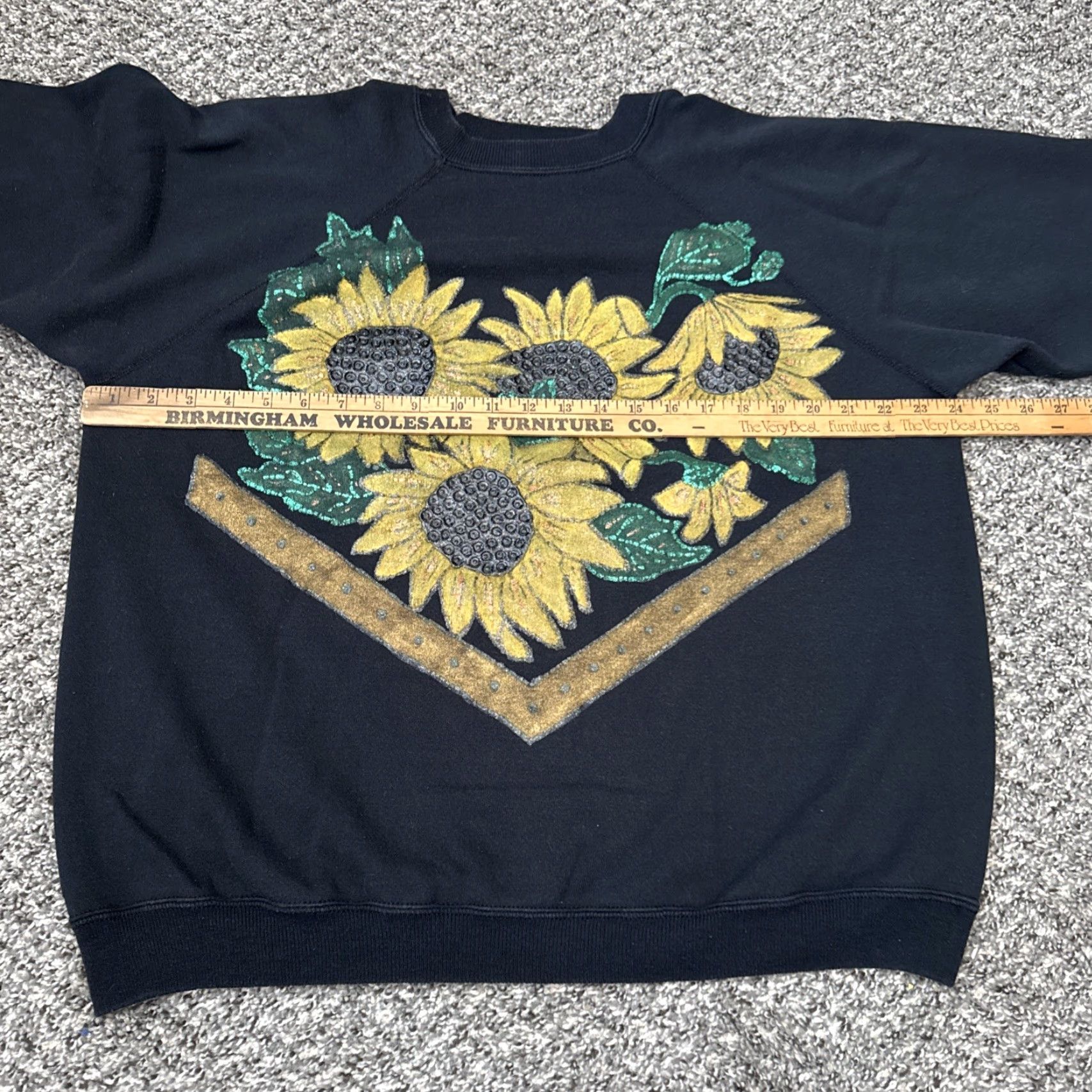 Sunflower VINTAGE Sunflower Sweatshirt Womens XL 90s Handmade Painted Glitter Graphic Crew Size XL / US 12-14 / IT 48-50 - 5 Thumbnail