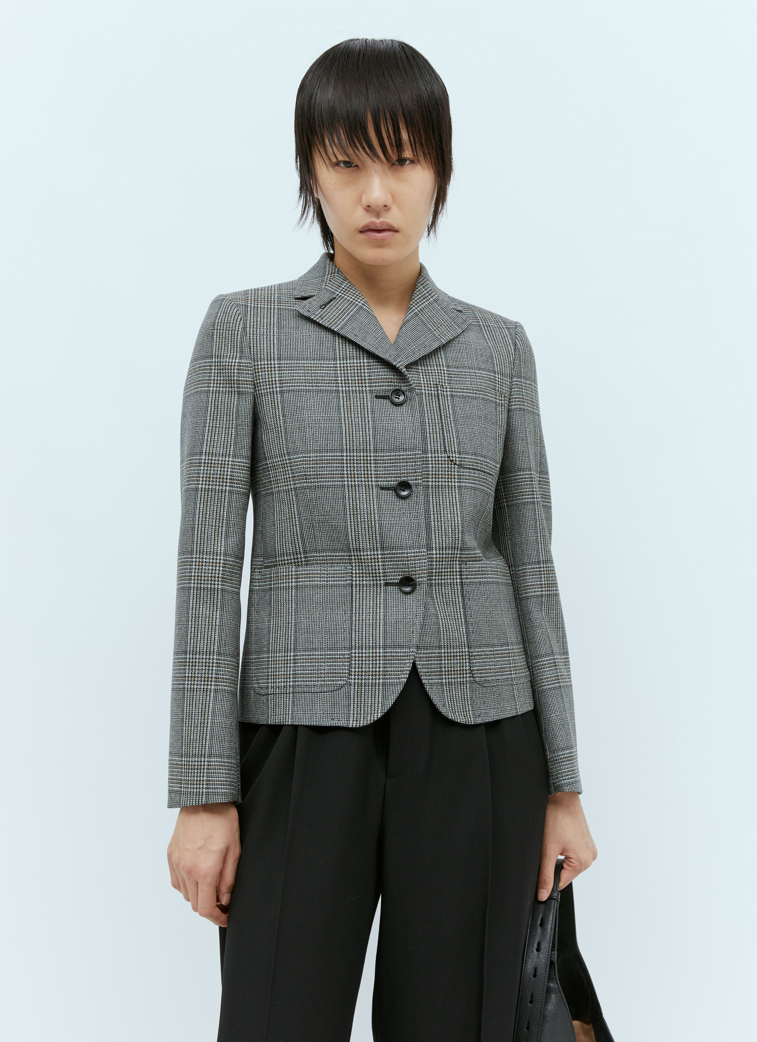 Gucci Prince Of Wales Wool Blazer Size S / US 4 / IT 40 - 1 Thumbnail