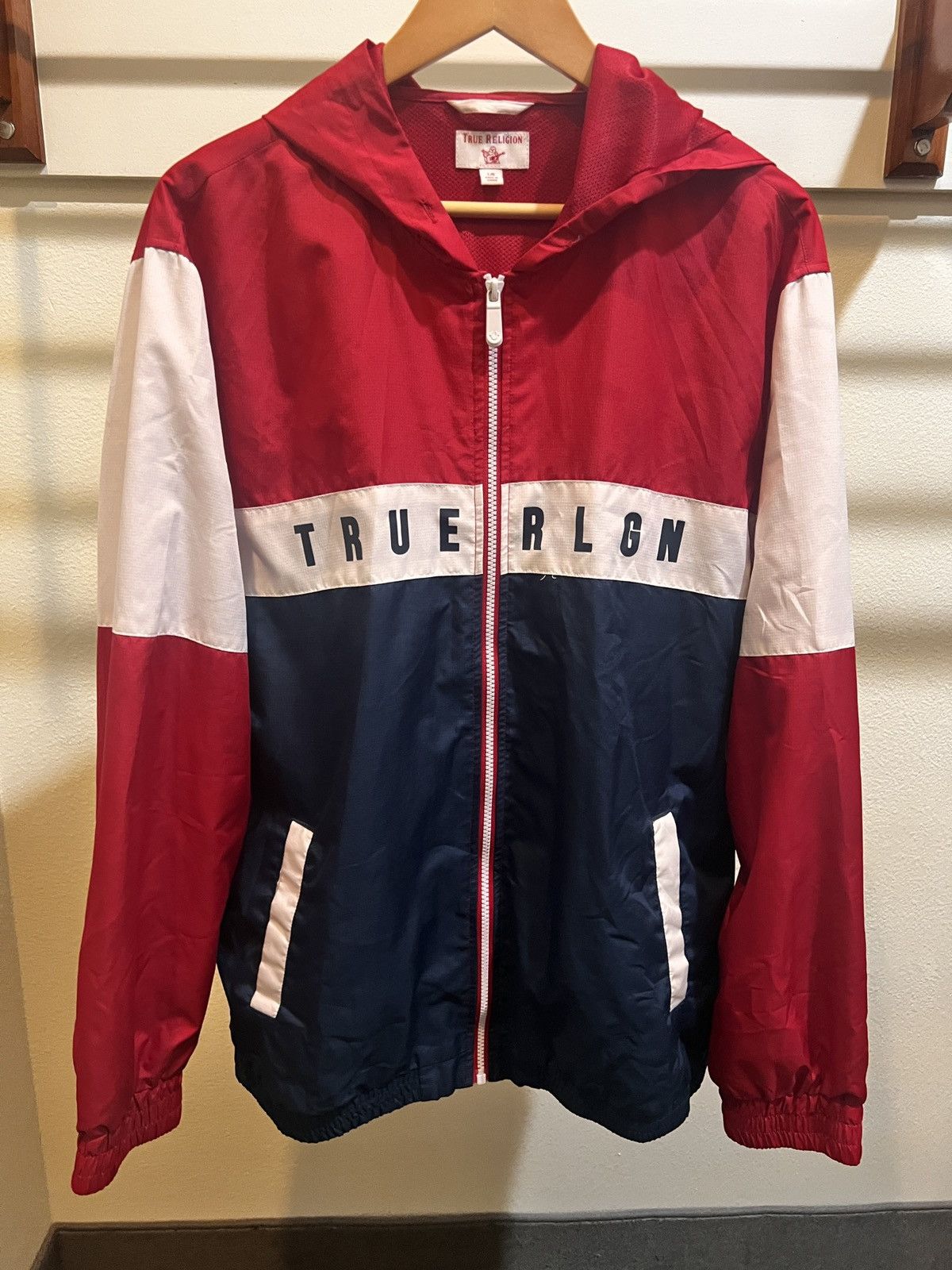 True Religion True Religion Tricolor Windbreaker Jacket – Red/White/Navy Size US L / EU 52-54 / 3 - 1 Thumbnail