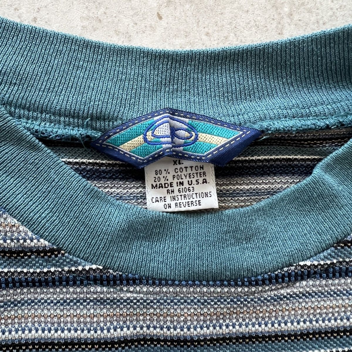Ocean Pacific Vintage 90s Ocean Pacific Stripe T Shirt Size US XL / EU 56 / 4 - 3 Thumbnail