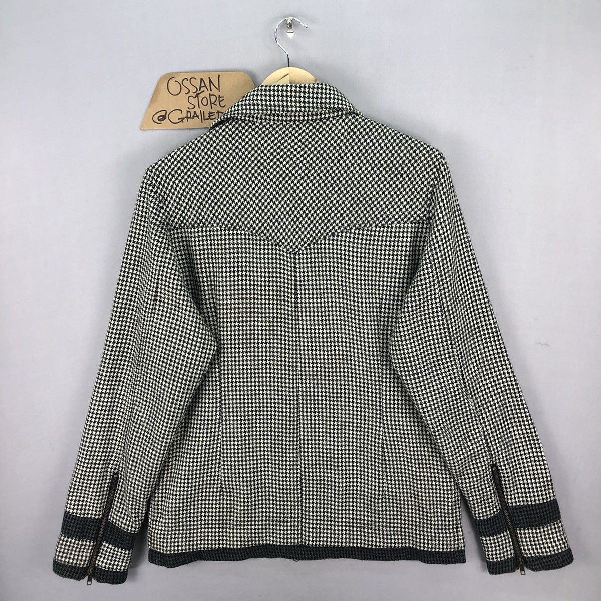 Japanese Brand Vintage 90’s Twenty Works Clasp Houndstooth Jacket Size US M / EU 48-50 / 2 - 13 Thumbnail