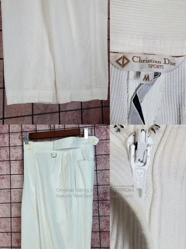 Dior Dior Women's White Cotton Embroidered Casual Pants . Size 24" / US 00 / IT 34 - 7 Thumbnail