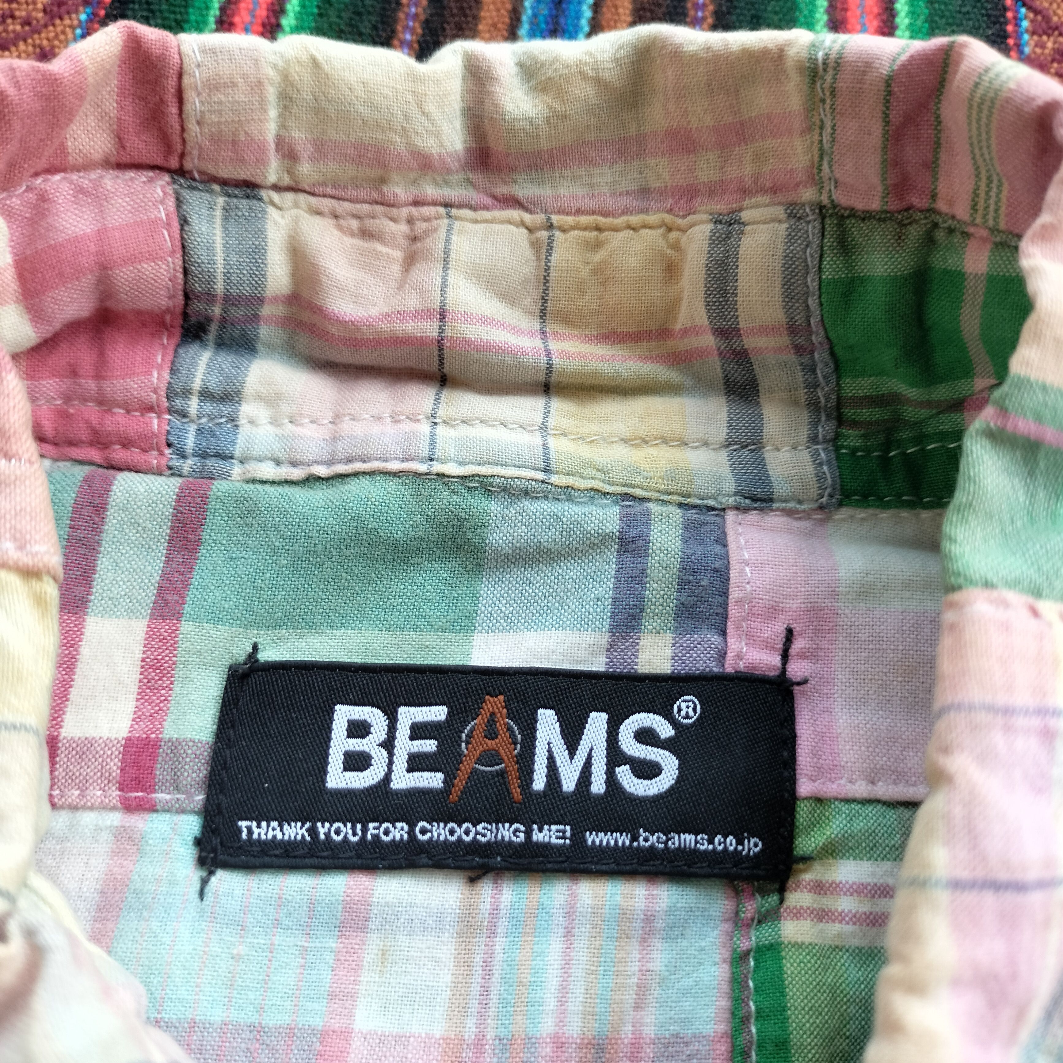 Beams Plus Beams plus patchwork ss shirt Size US S / EU 44-46 / 1 - 6 Thumbnail