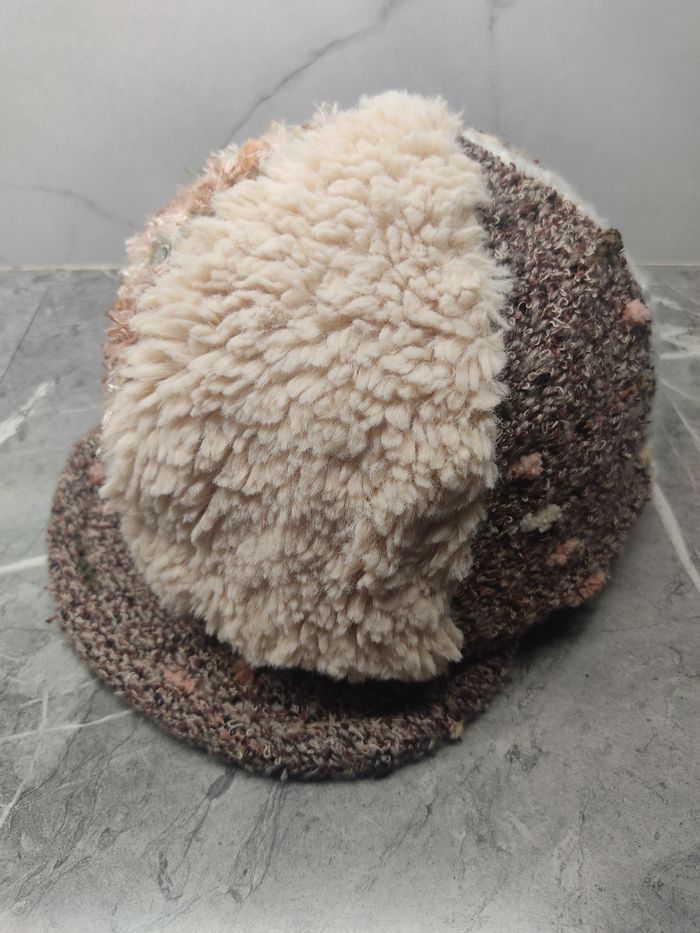 Japanese Brand Vintage A Fleece + Knit Patchwork Style Cap Hat Size ONE SIZE - 1 Thumbnail