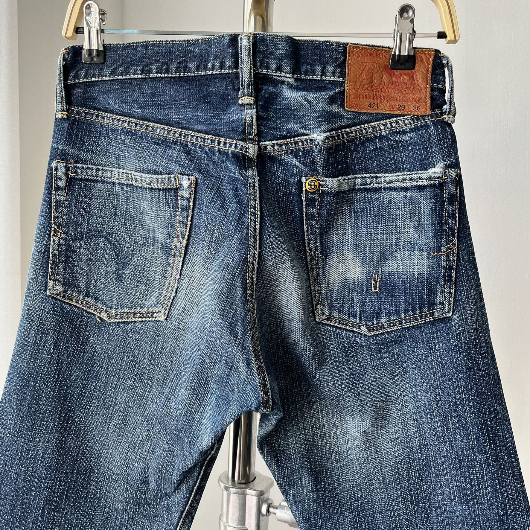 Pherrow's ize 28x29 Vintage Pherrows Japan Faded Blue Selvedge S260 Size US 28 / EU 44 - 8 Thumbnail