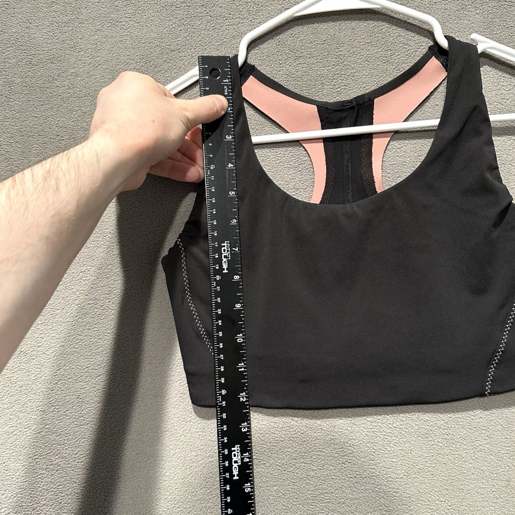 Athleta Athleta Ultimate Ignite Bra A-C Cup Womens Small Black Pink Racerback EUC Size ONE SIZE - 5 Thumbnail