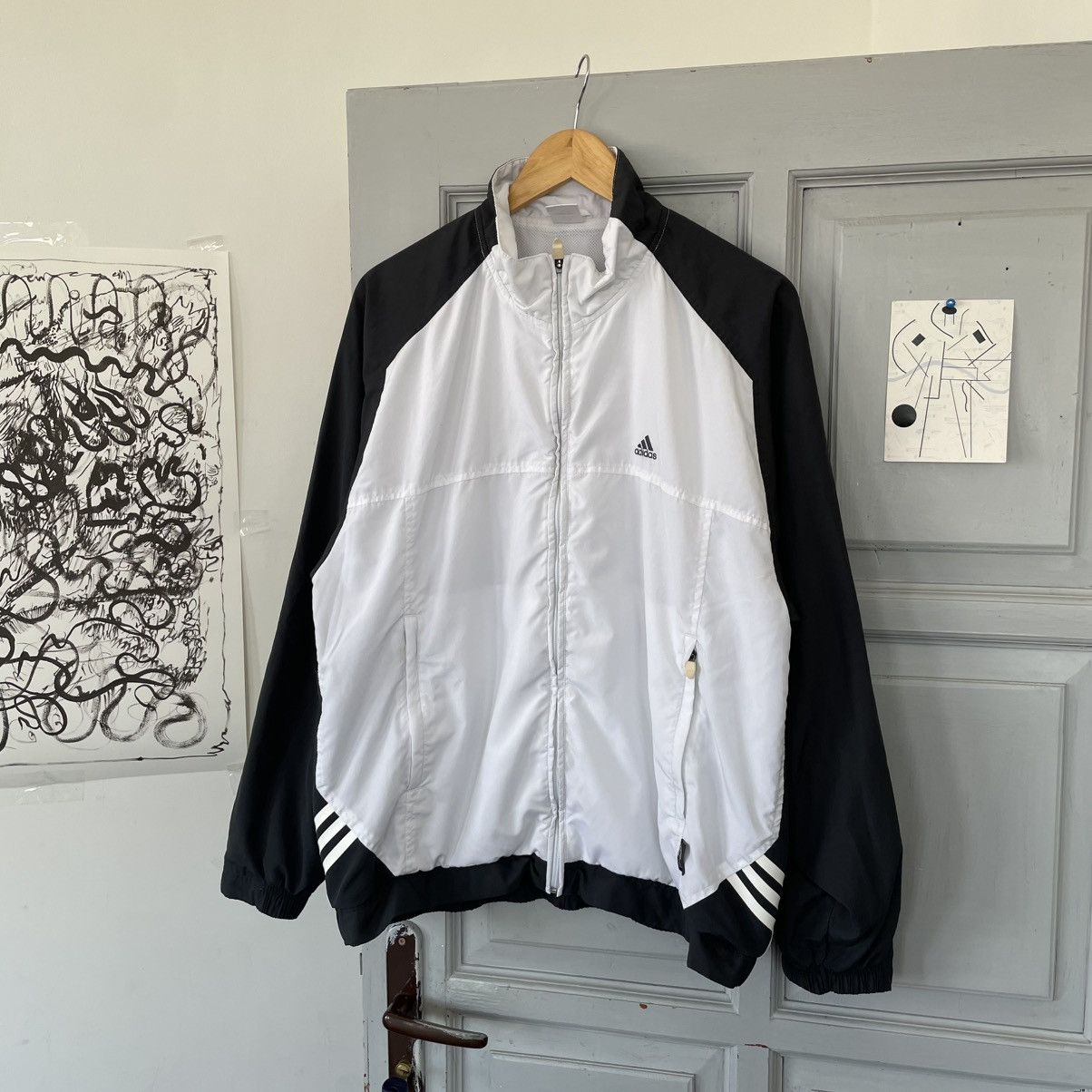 Adidas × Vintage Vintage Tracksuit Jacket zip up Adidas three striped Y2k Size US M / EU 48-50 / 2 - 1 Thumbnail