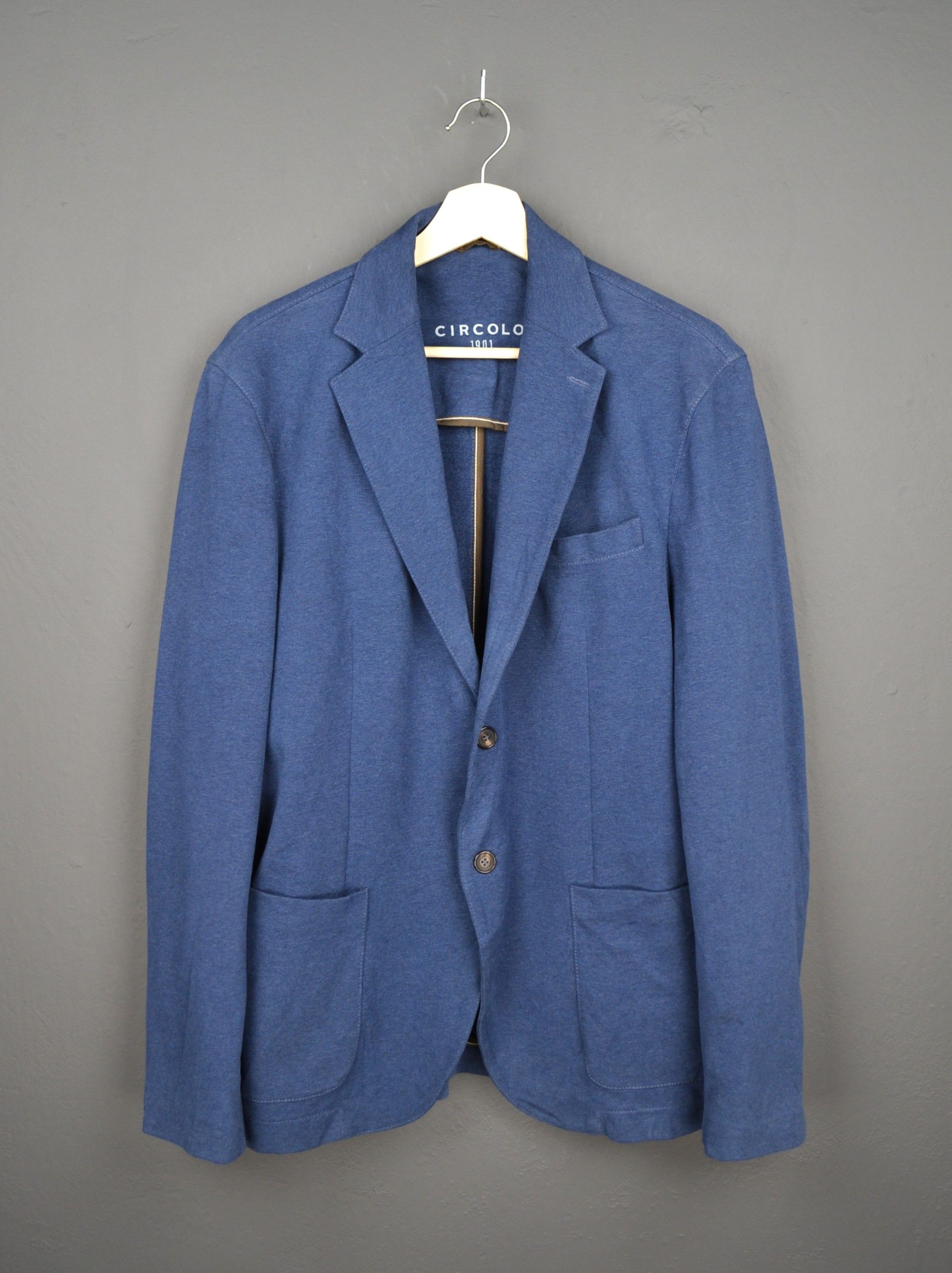 Circolo 1901 Circolo 1901 Blue Blazer Cotton Easy Sport Jacket 52 42US Size US L / EU 52-54 / 3 - 1 Thumbnail