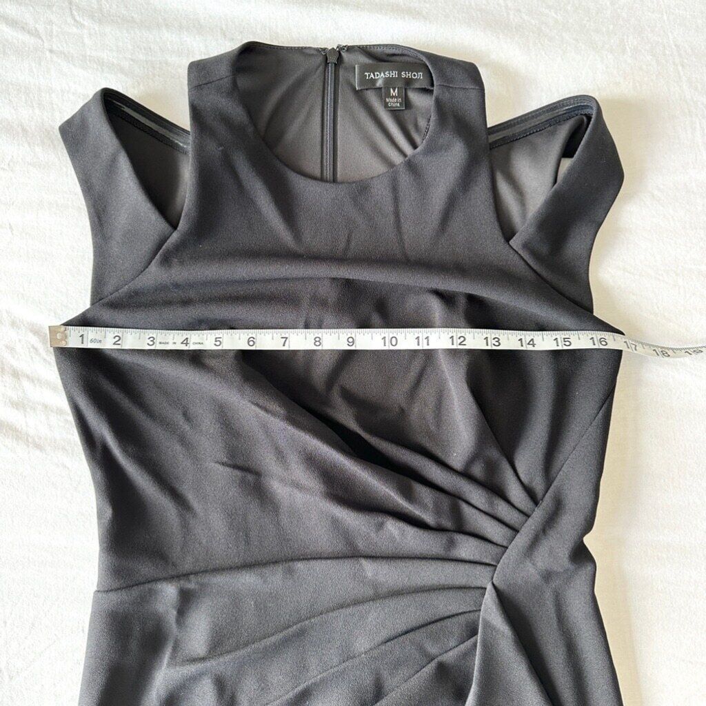 Tadashi Shoji Tadashi Shoji Navin Shoulder Cut-Out Black Dress Medium Size M / US 6-8 / IT 42-44 - 8 Thumbnail