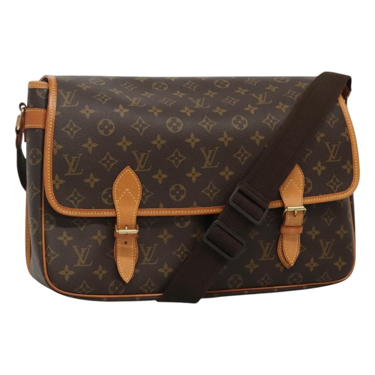 Louis Vuitton Gibeciere Brown Canvas Shoulder Bag (Pre-Owned), Women's