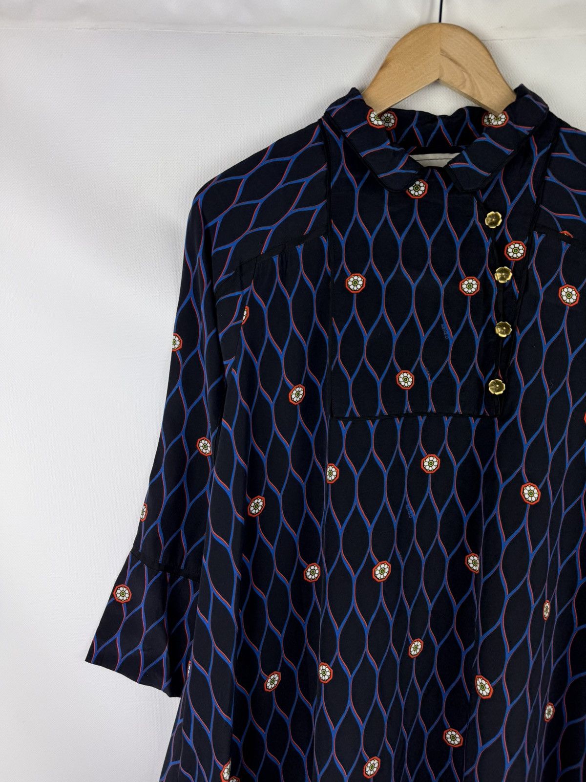 Kenzo Kenzo H&M Ladies Patterned Lagenlook Silk Tunic Blouse Dress Size L / US 10 / IT 46 - 4 Thumbnail