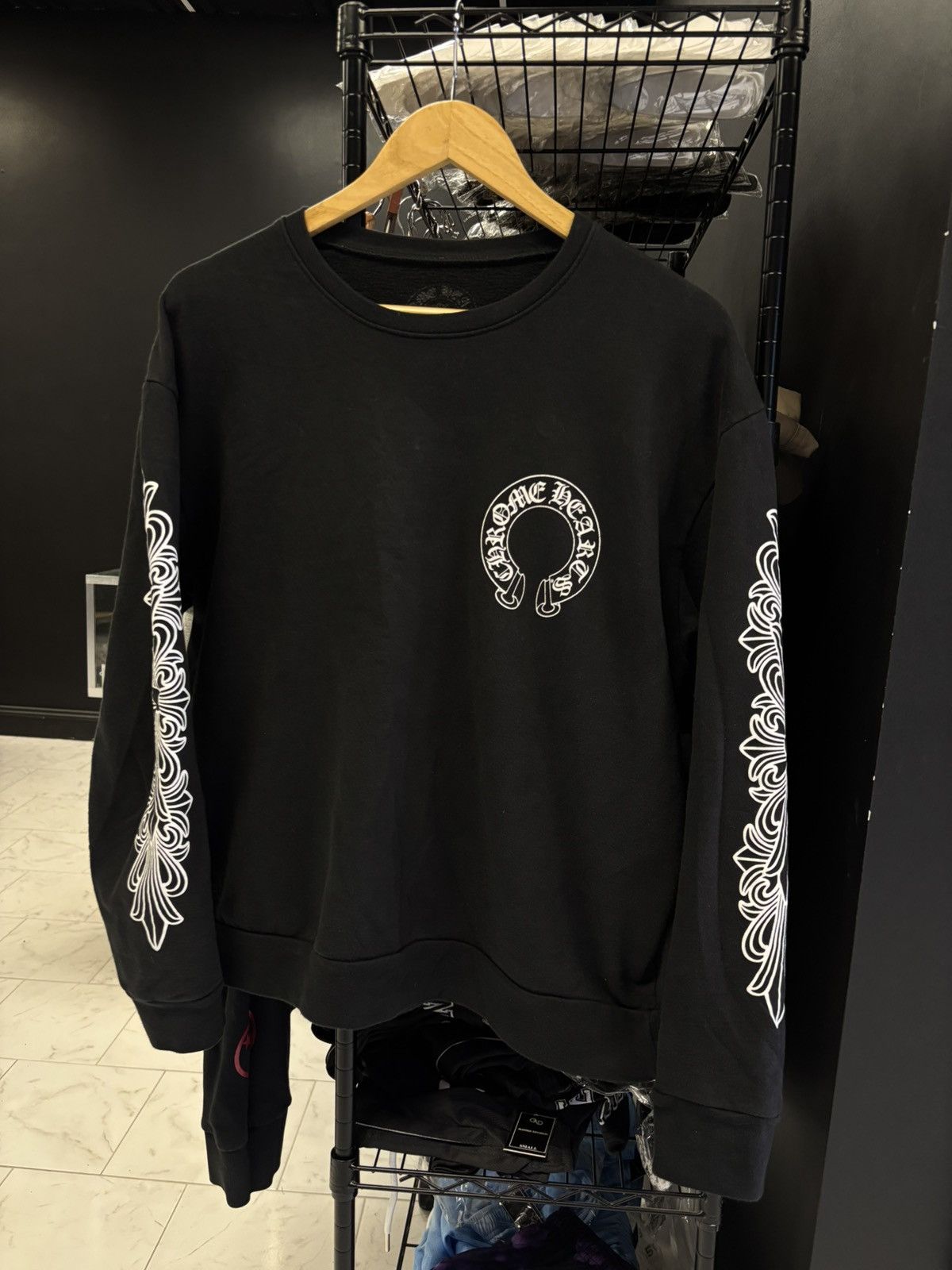 Chrome Hearts Chrome hearts horseshoe floral crewneck sweater 