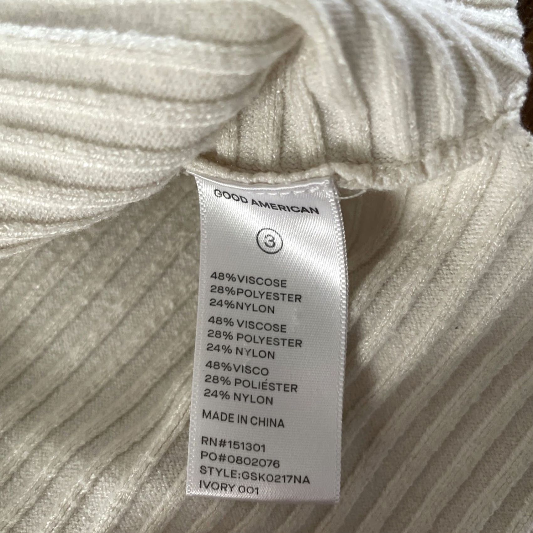 Good American Good American Crewneck Sweatshirt Size L Ivory Dolman Sleeve Pullover Knit Comfort Casual Womens - Modern City 90s style Size L / US 10 / IT 46 - 6 Thumbnail