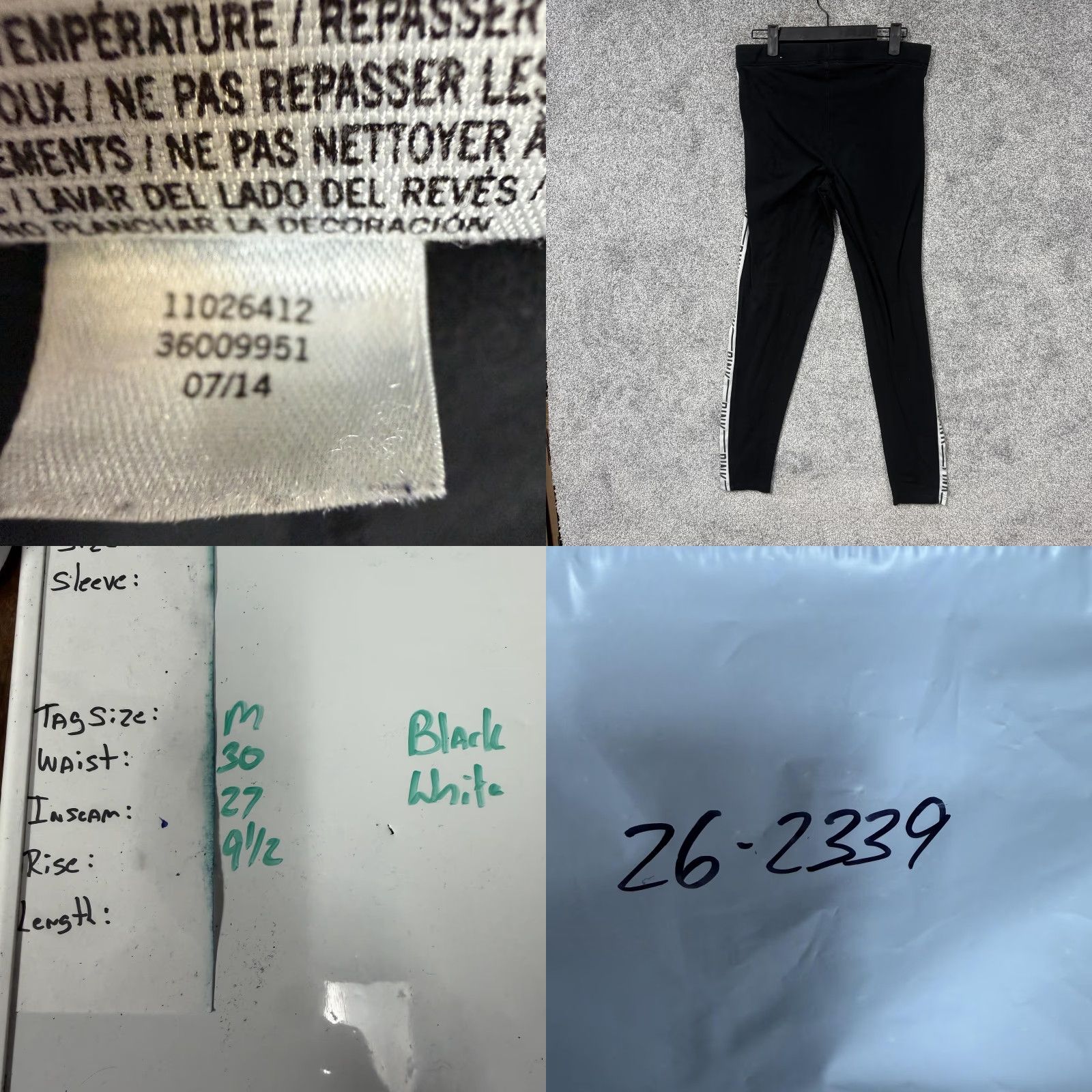 Pinko PINK Victoria's Secret Leggings M Ankle Black White Logo Side Stripe Athleisure Size 32" / US 10 / IT 46 - 8 Thumbnail