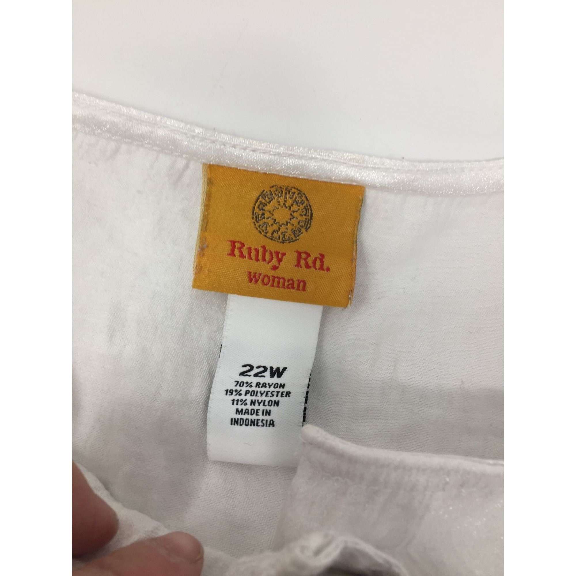 Other ''Ruby Rd Woman'' Size 22W Long Sleeved White Button Down Dr Size XXL / US 16-18 / IT 52-54 - 2 Thumbnail