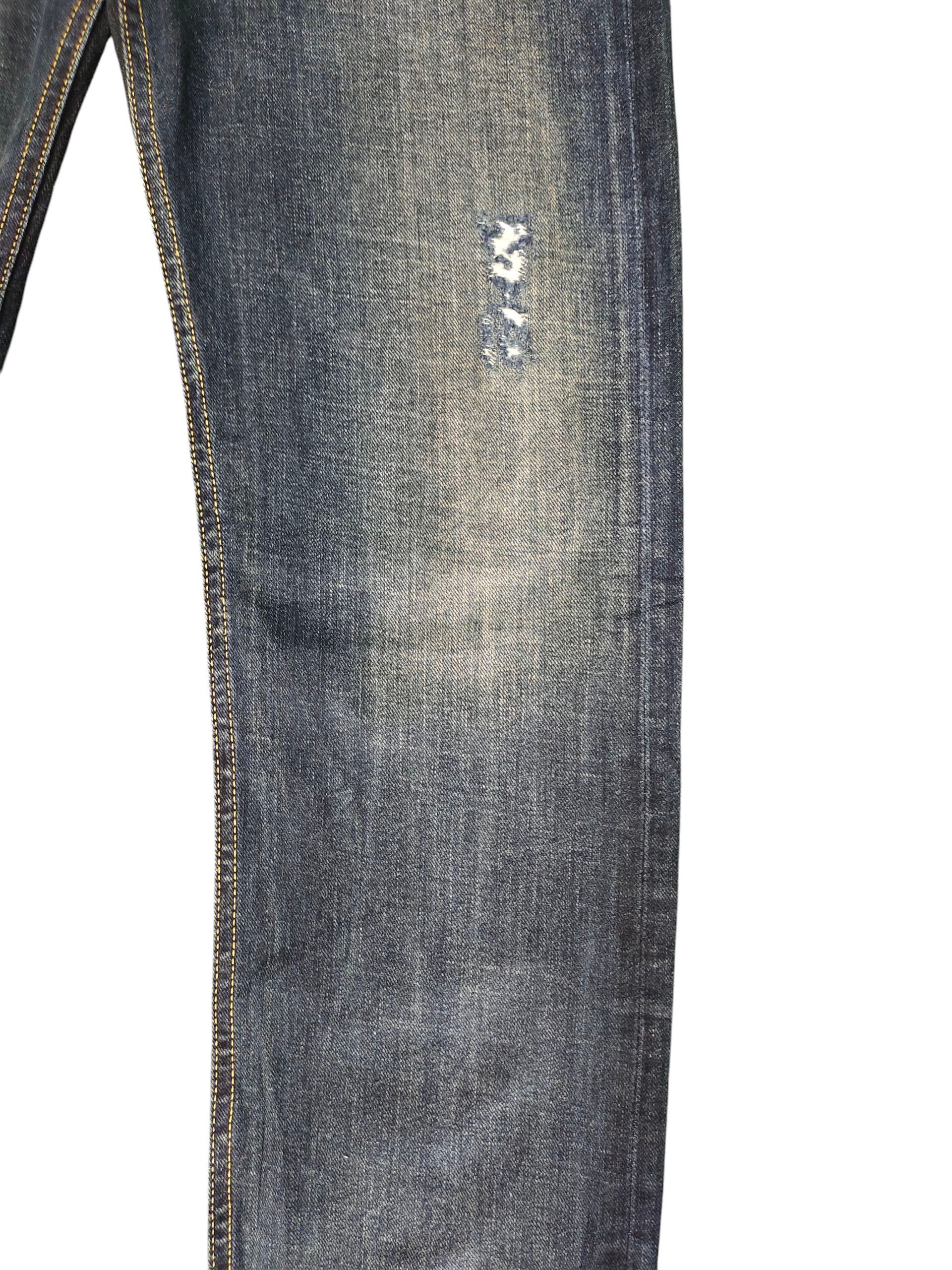Diesel Vintage Y2k Diesel Heeven Clawmark Distress Faded Jeans Size US 29 - 3 Thumbnail