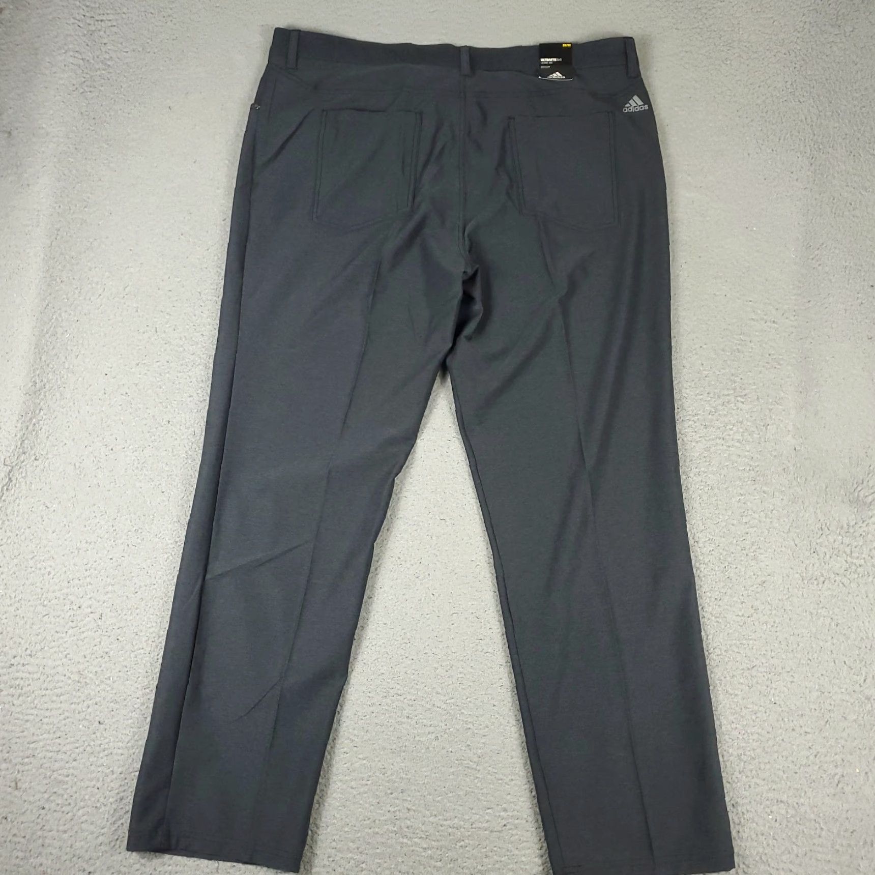 Adidas Adidas Pants Mens 38x32 Gray Flat Front Chino Trousers - Regular Fit, Knit Polyester Blend, Logo, Zip Closure, Flat Front, Modern Military Brand? Size US 38 / EU 54 - 7 Thumbnail