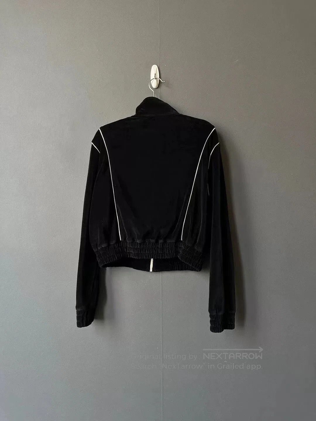 Celine celine black velvet zip-up jacket. Size S / US 4 / IT 40 - 2 Thumbnail