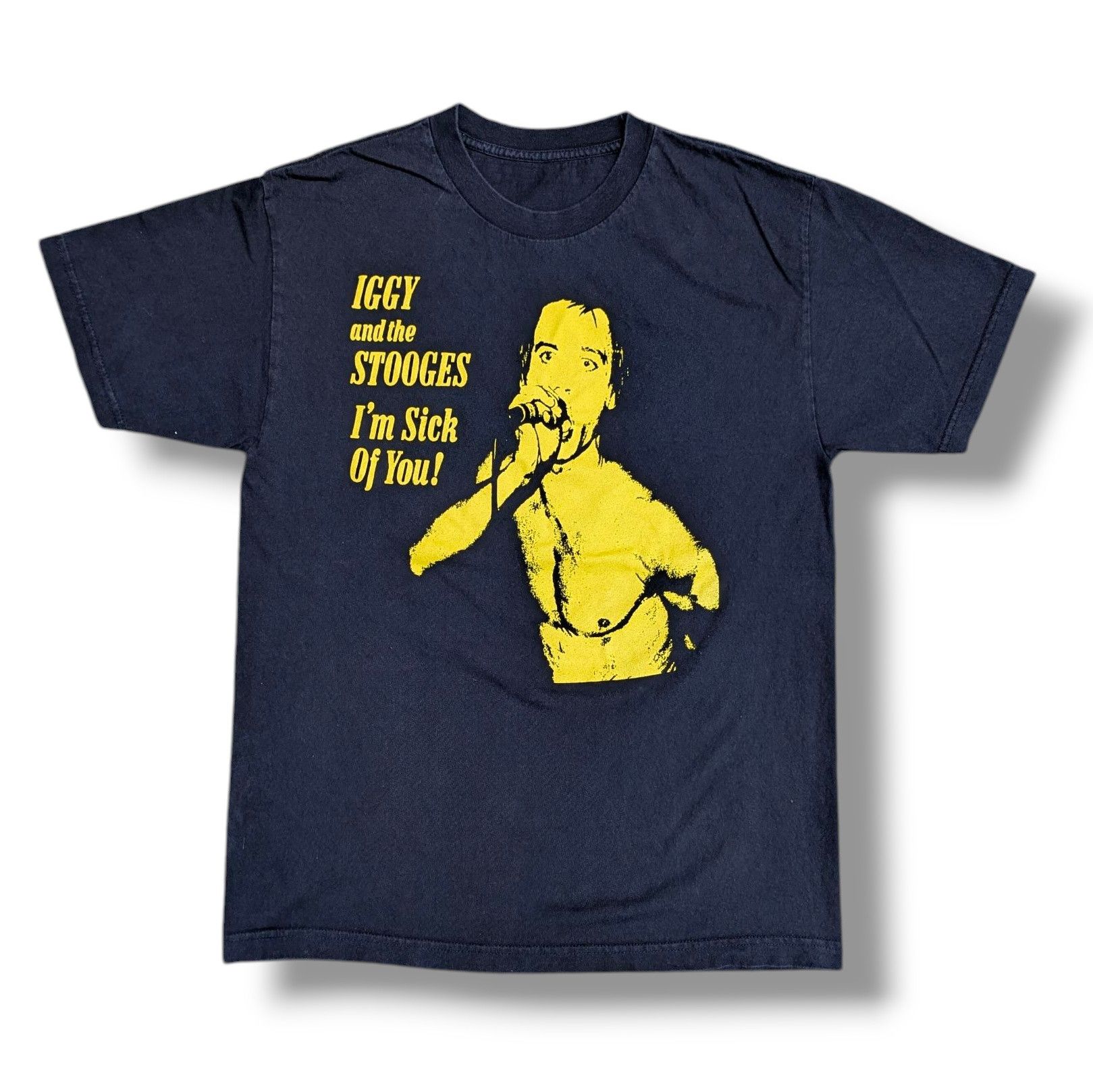 Band Tees Vintage Iggy Pop And The Stooges Band “Im Sick Of You” Tee Size US XL / EU 56 / 4 - 1 Thumbnail