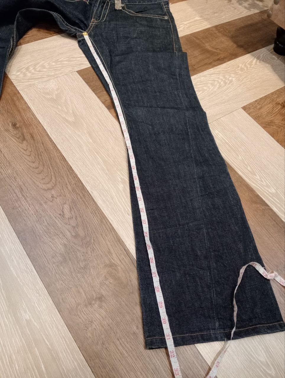 semanticdesign SEMANTIC DESIGN JAPAN INDIGO DENIM FLARED PANTS Size US 34 / EU 50 - 13 Thumbnail