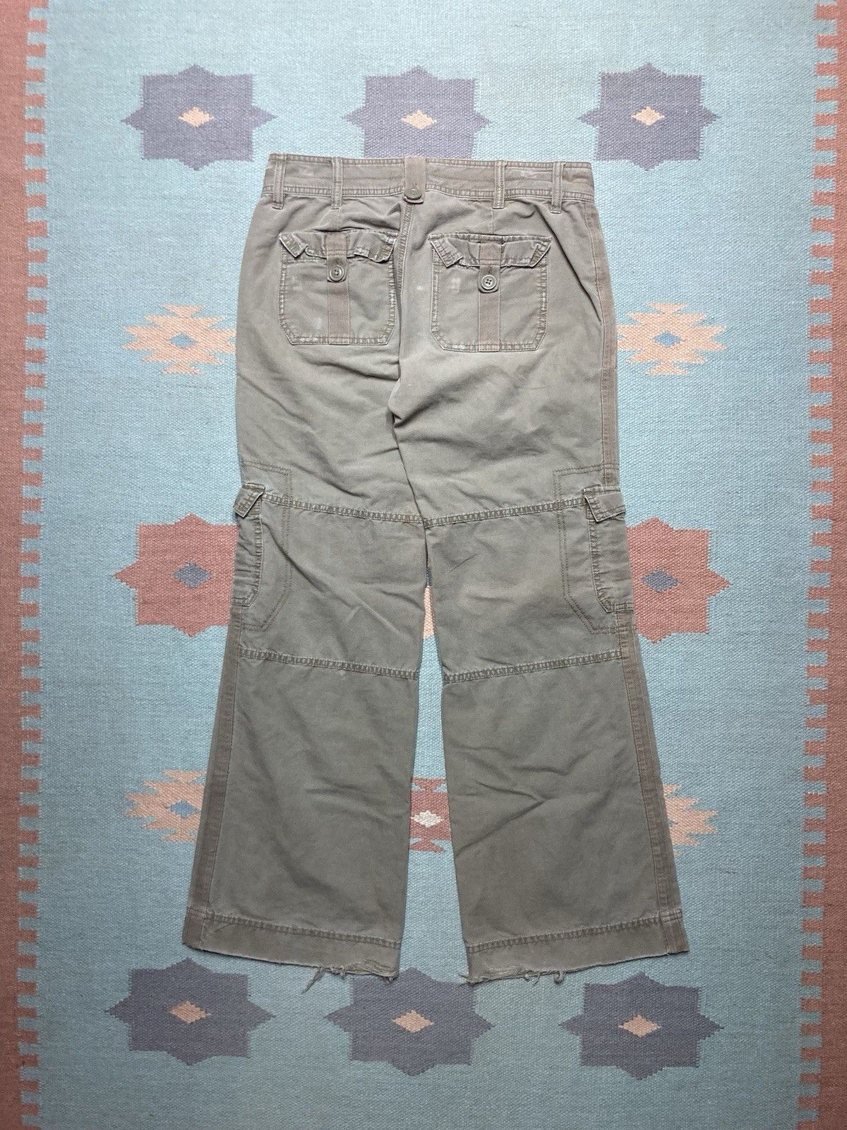 Old Navy × Vintage y2k cargo pants army old navy low rise boot cut womens 8 Size 32" / US 10 / IT 46 - 5 Thumbnail