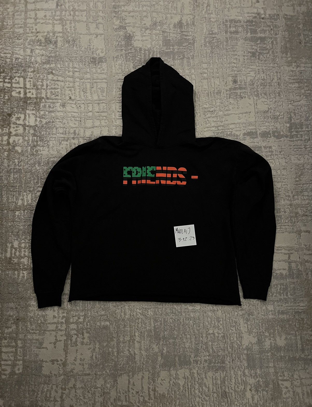 Image of Vlone Power Friends Hoodie in Black, Men's (Size 2XL)