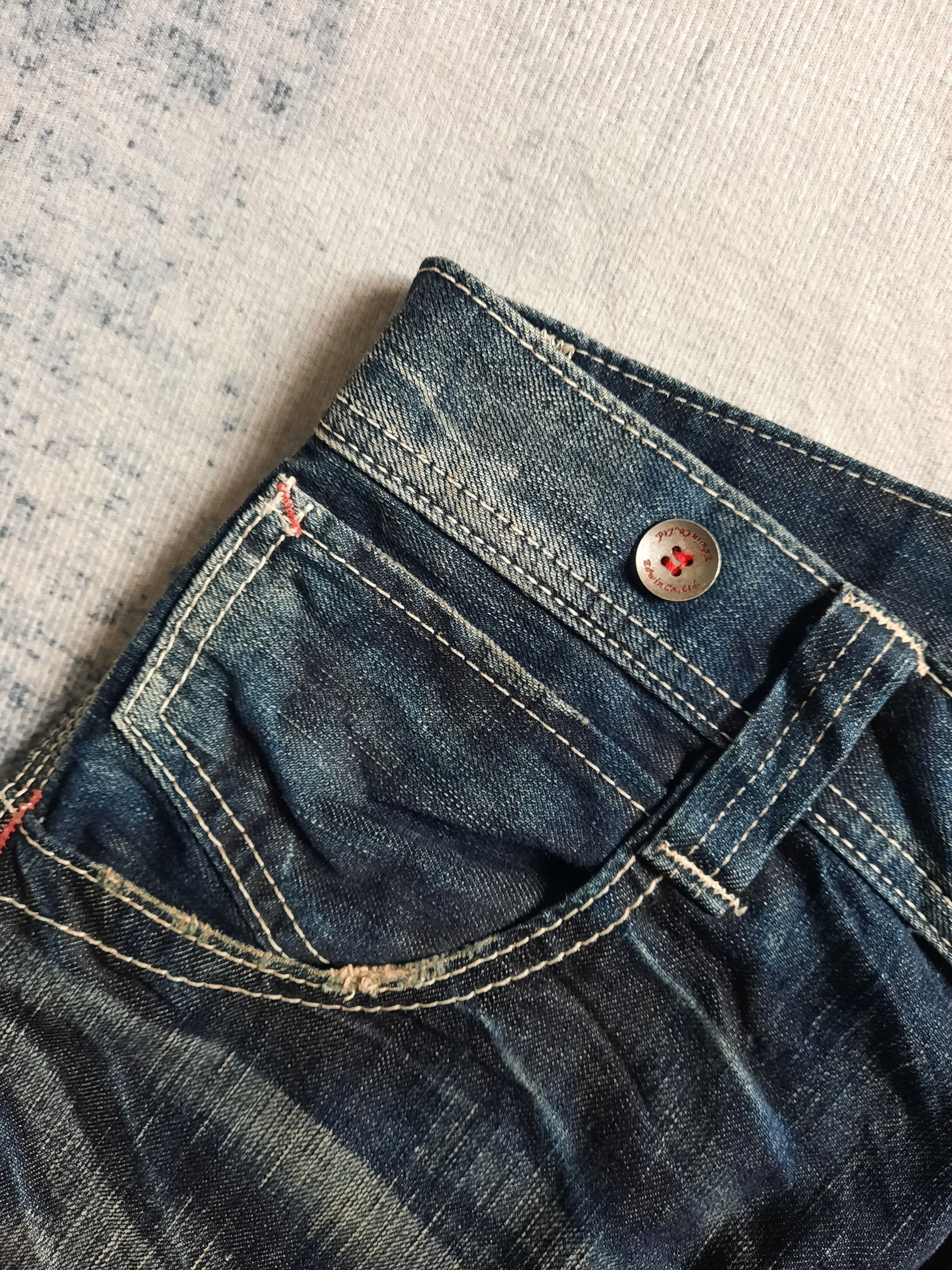 Japanese Brand 🔱 Edwin blue trip indigo stonewash carpenter denim pants Size US 32 / EU 48 - 5 Thumbnail