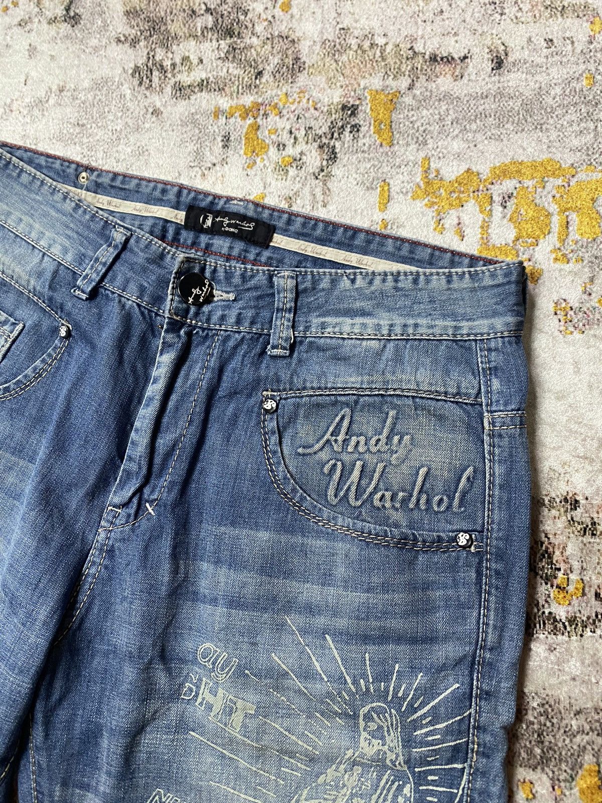 Andy Warhol × Le Grande Bleu (L.G.B.) Y2K Andy Warhol Short Pants Size US 32 / EU 48 - 5 Thumbnail