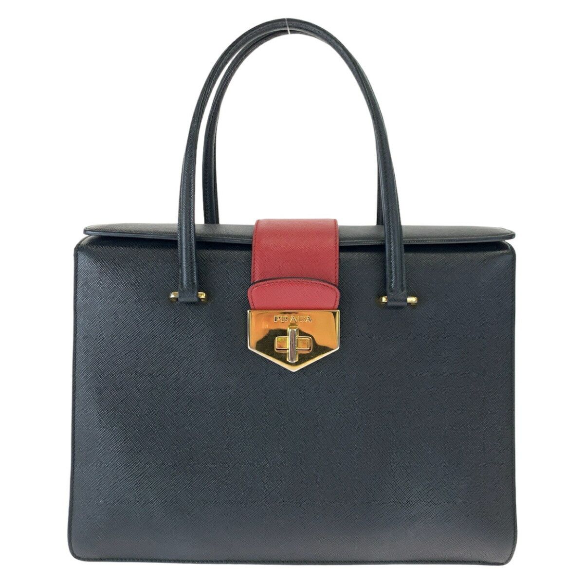 Prada Prada B2725C Saffiano Leather Handbag Leather Tote Bag B2725C in Black, Women's