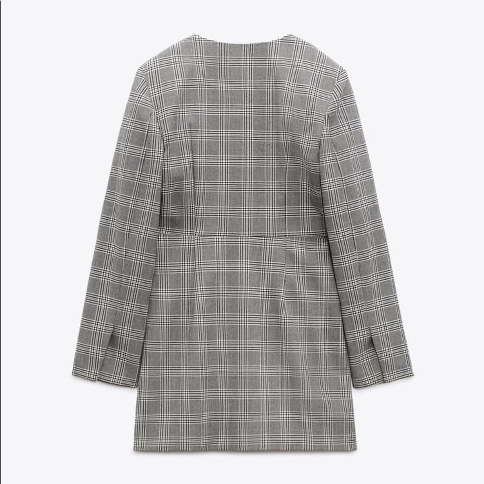 Zara ZARA BLOGGER FAVORITE PLAID BLAZER DRESS Size M / US 6-8 / IT 42-44 - 13 Thumbnail