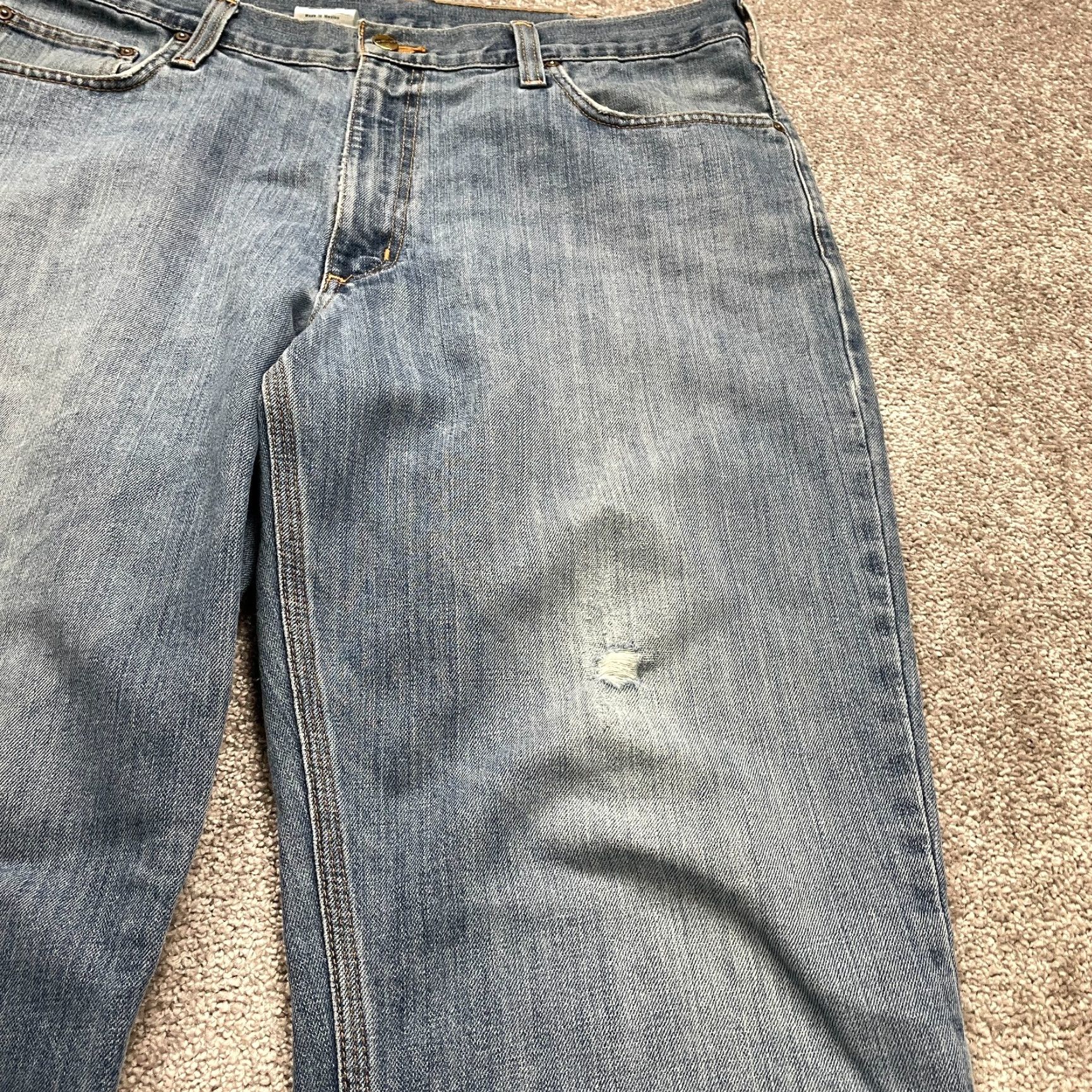 Carhartt Carhartt Jeans Mens 40x30.5 Blue Medium Wash Straight Leg Cotton Casual Size US 40 / EU 56 - 7 Thumbnail