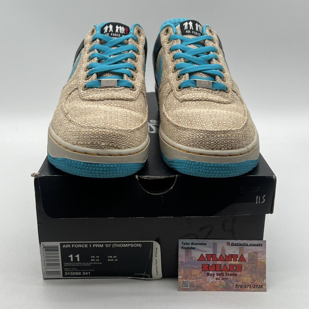 Nike Air Force 1 07 Thompson original six Size US 11 / EU 44 - 2 Thumbnail