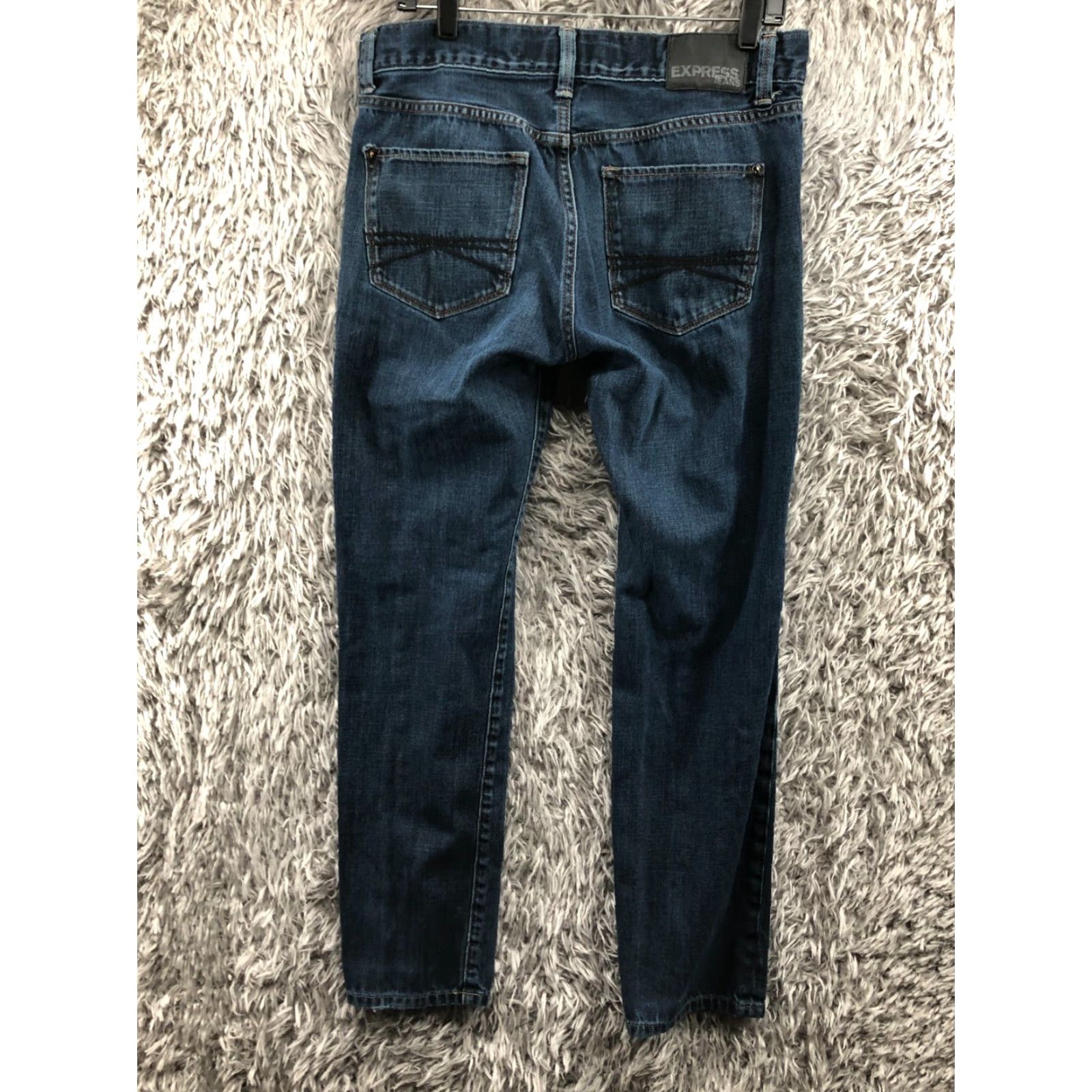 Express Express Rocco Slim Fit Skinny Jeans 32x32 Mens Medium Wash Blue Size US 32 / EU 48 - 5 Thumbnail