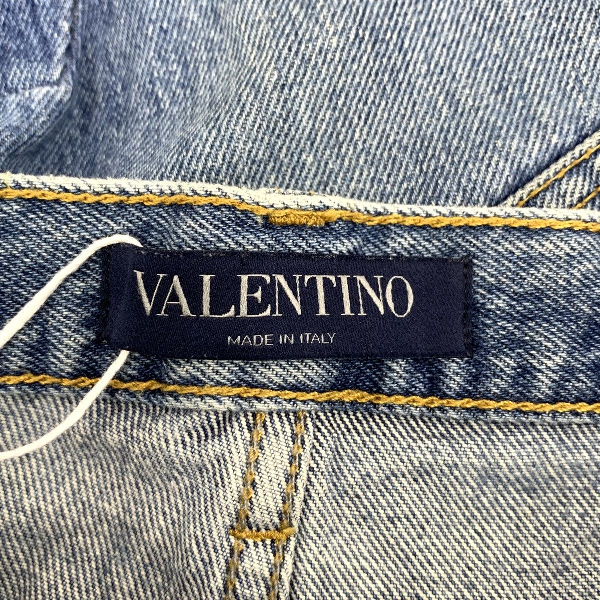 Valentino Valentino Spliced Fabric Distressed Casual Denim Pants K26WX Size 28" / US 6 / IT 42 - 7 Thumbnail