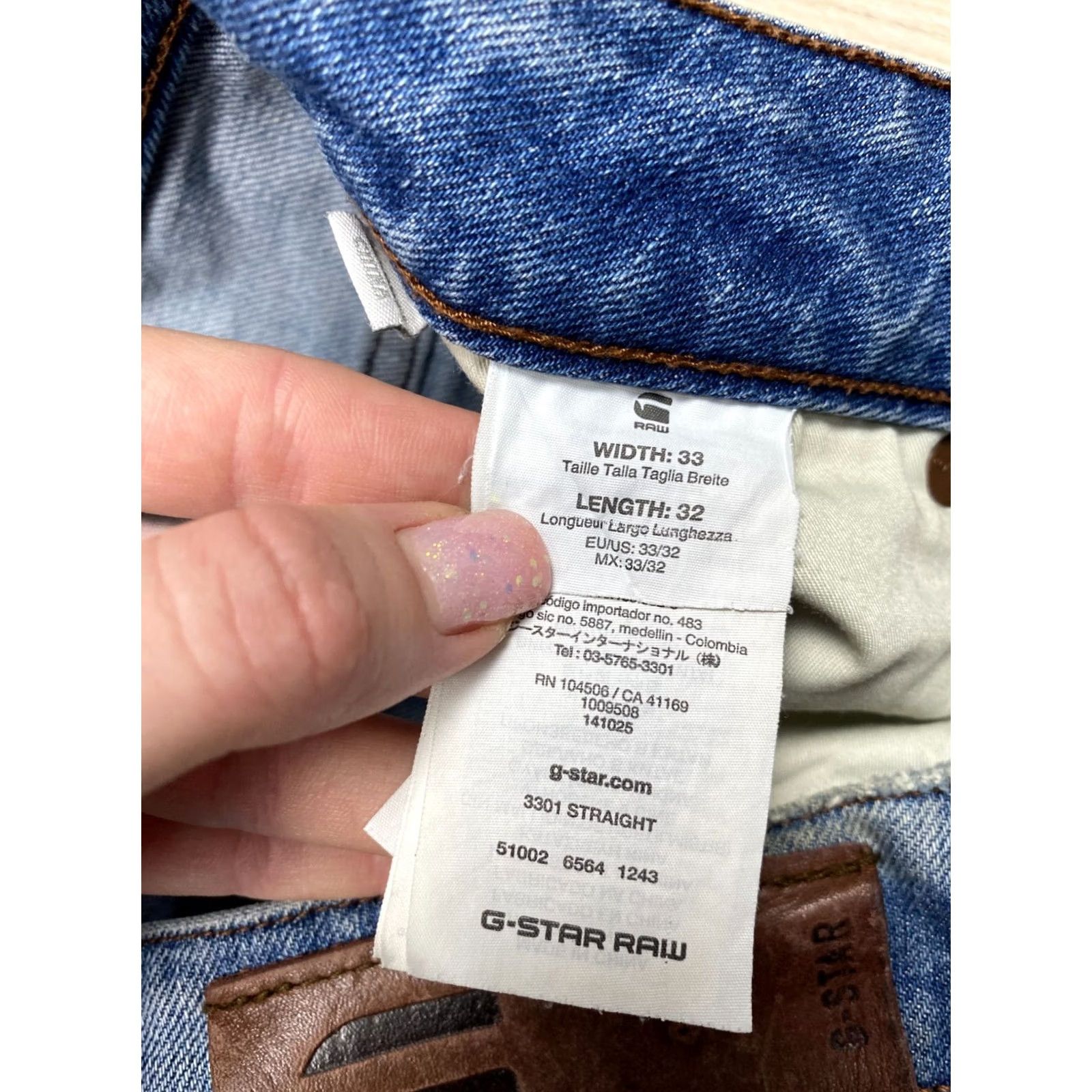 G-Star G Star Raw 3301 Jeans Jeans Mens 33 Blue Denim 3301 Vintage 33 Mens Jeans 33 Blue Denim 3301 Star Theme Regular Fit Size 33 Mens G-Star 3301 Jeans Size US 33 - 4 Thumbnail
