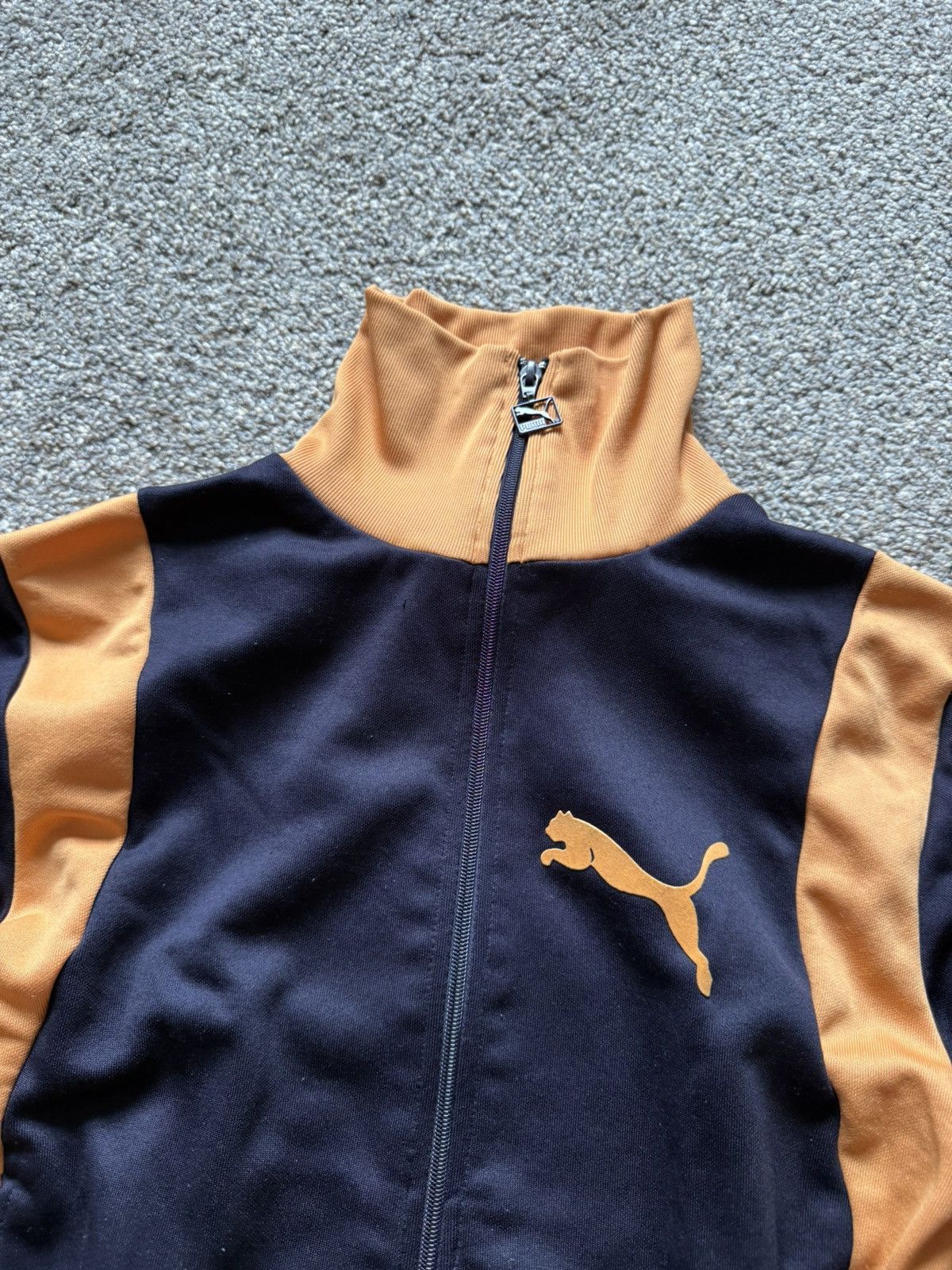 Puma Puma Track Jacket Black Orange Zip Up Y2K Sport Style Size M / US 6-8 / IT 42-44 - 2 Thumbnail