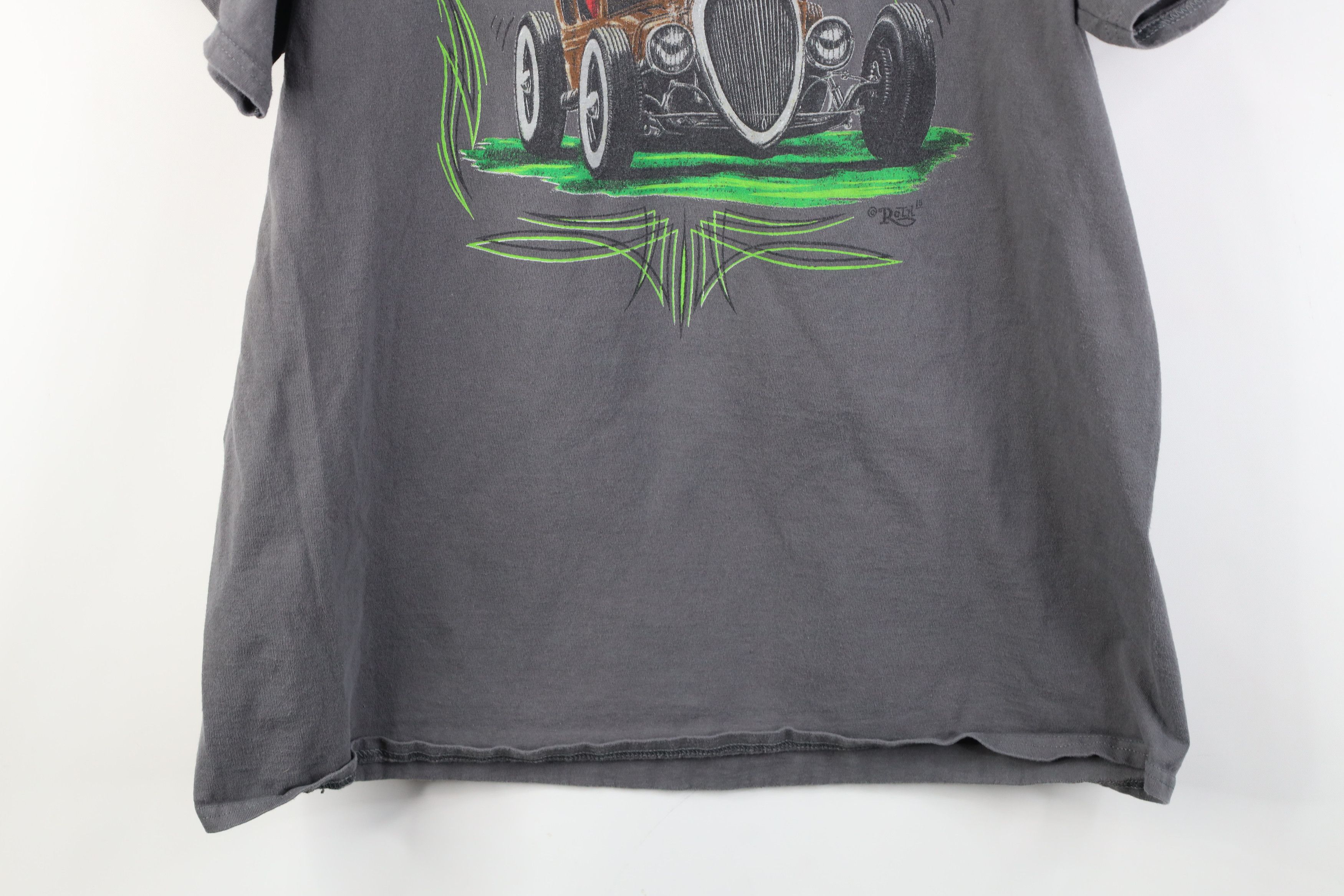 Vintage Y2K Rat Fink Spell Big Daddy Tribal Hot Rod Car T-Shirt Gray Size US XL / EU 56 / 4 - 14 Thumbnail