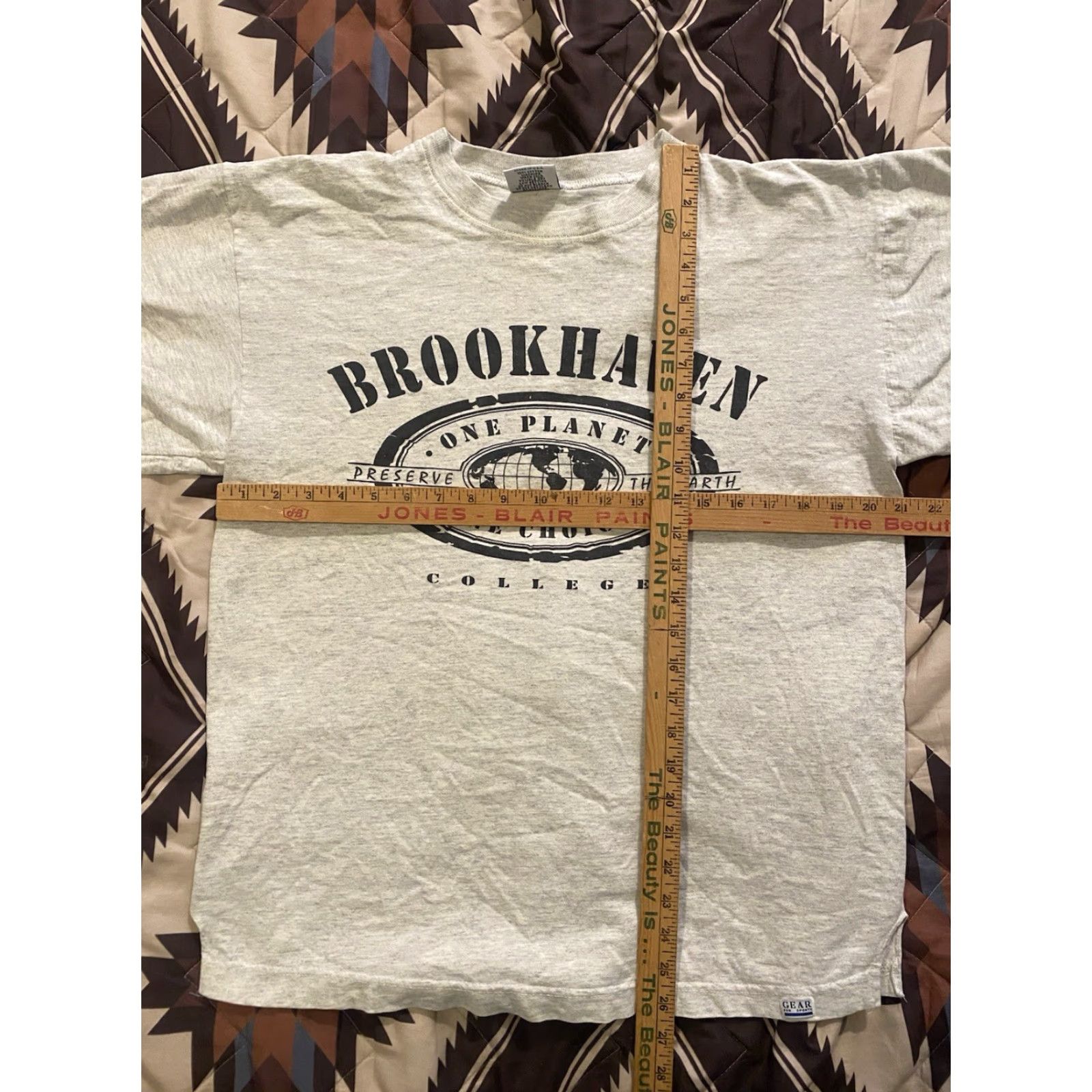 Vintage VINTAGE Gear For Sports T-Shirt Unisex Adults L Gray 90s College Nature USA Shirt Sesame? Size US L / EU 52-54 / 3 - 5 Thumbnail