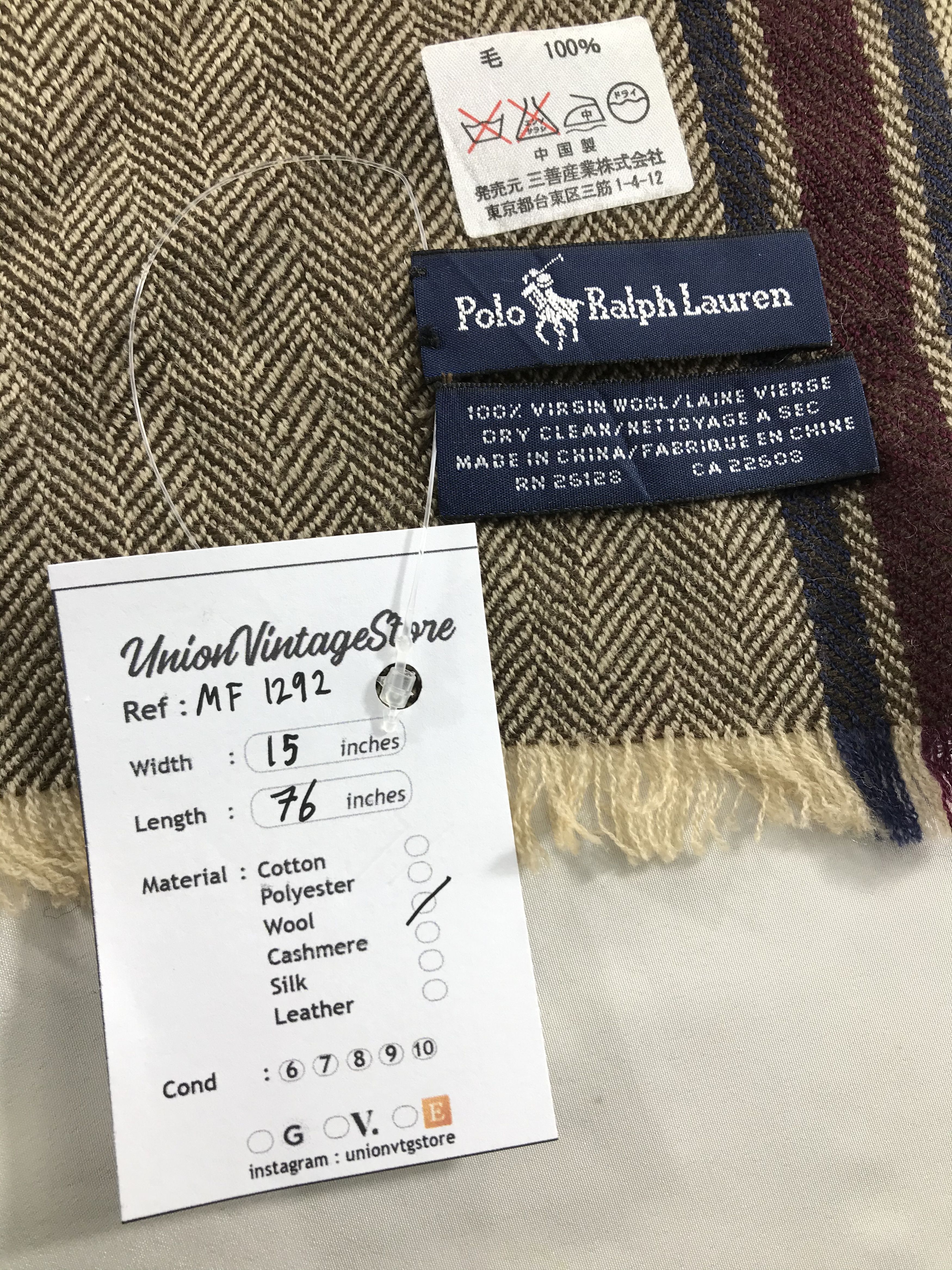 Polo Ralph Lauren Vintage Polo Ralph Lauren Scarf/Muffler/Neckwear MF030 Size ONE SIZE - 5 Thumbnail